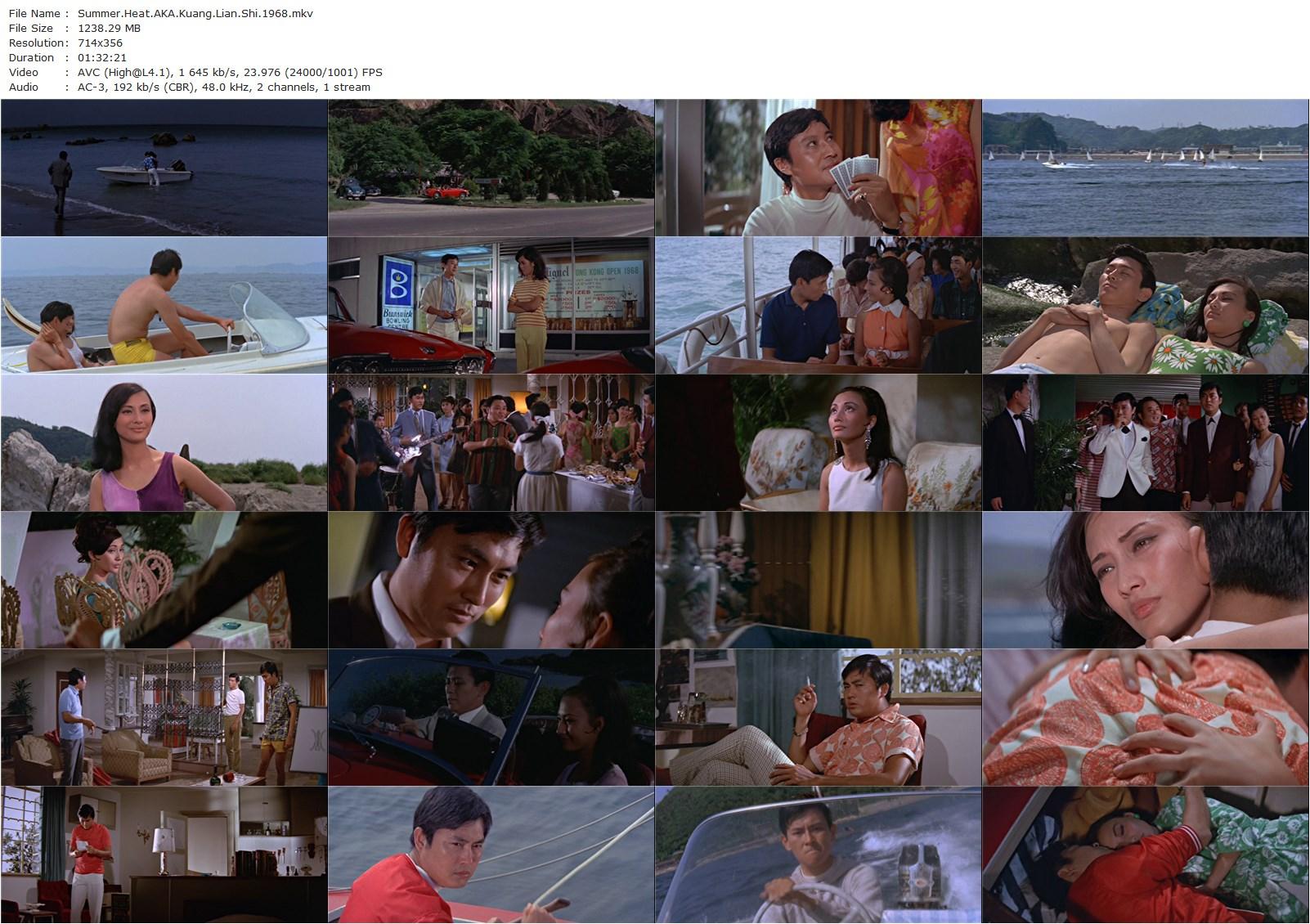 Summer Heat AKA Kuang lian shi (1968) Kô Nakahira, Jenny Hu, Han Chin, Fan Yang-poster