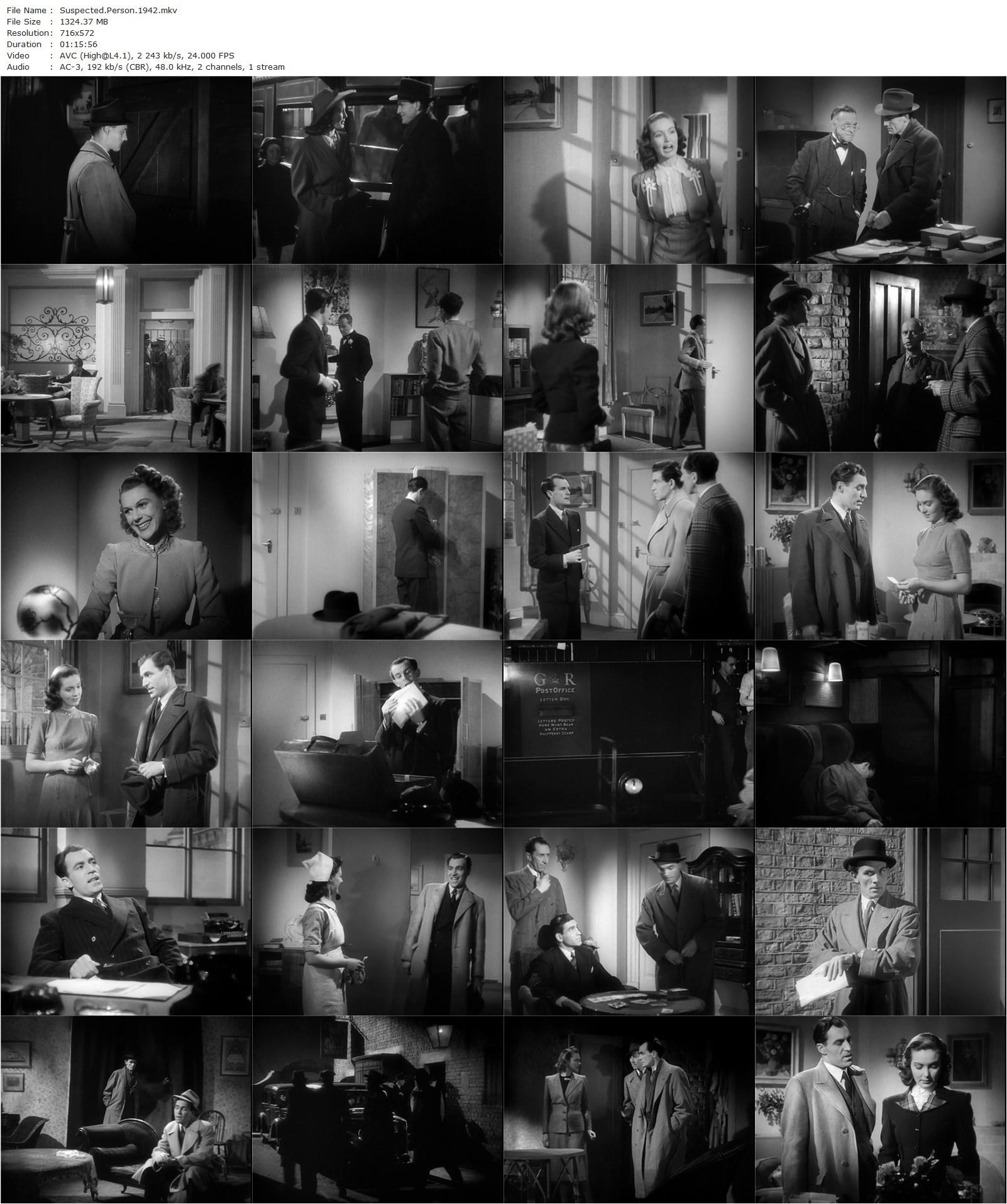 Suspected Person (1942) Lawrence Huntington, Clifford Evans, Patricia Roc, David Farrar-poster