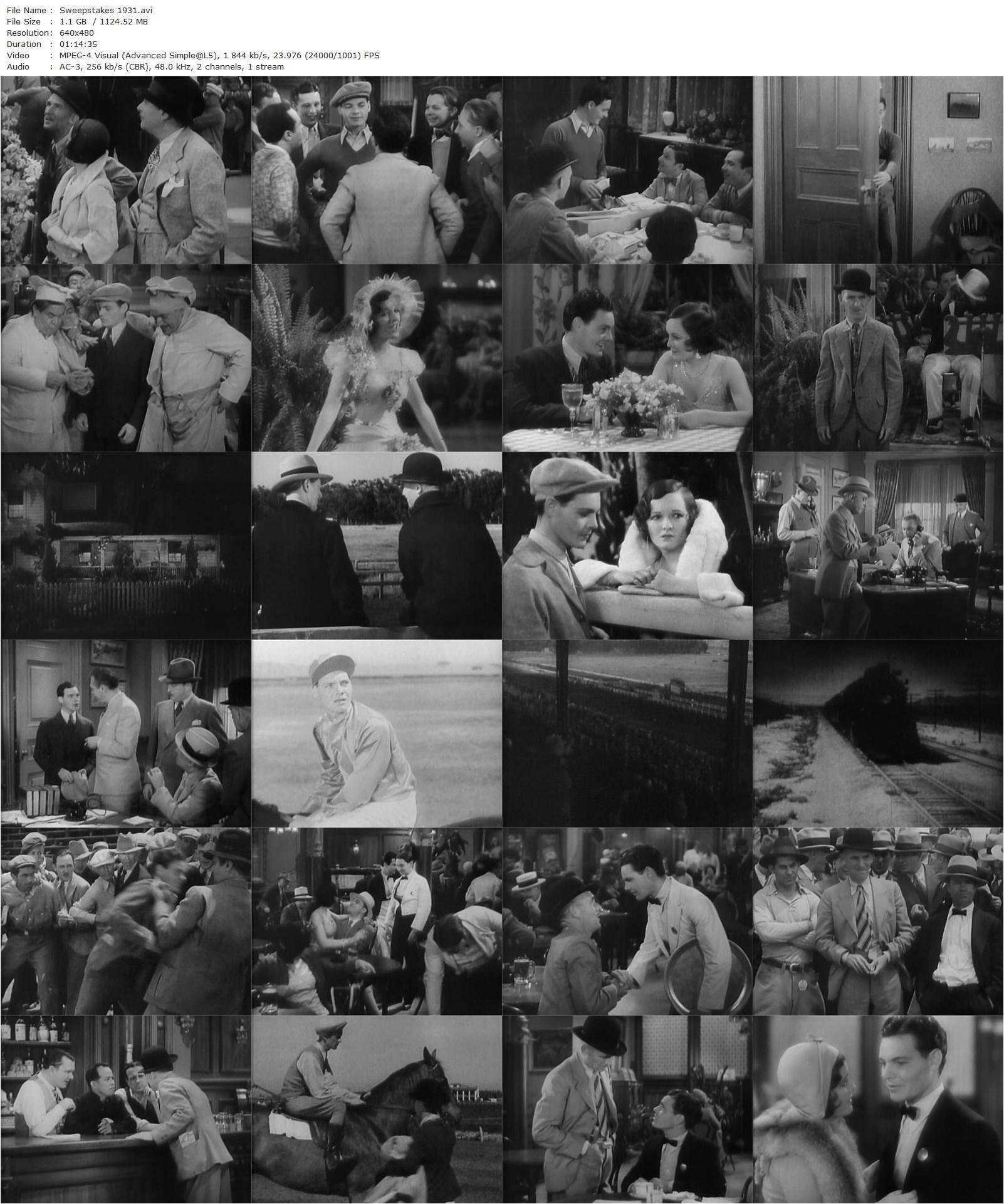 Sweepstakes (1931) Albert S. Rogell, Eddie Quillan, Lew Cody, James Gleason-poster