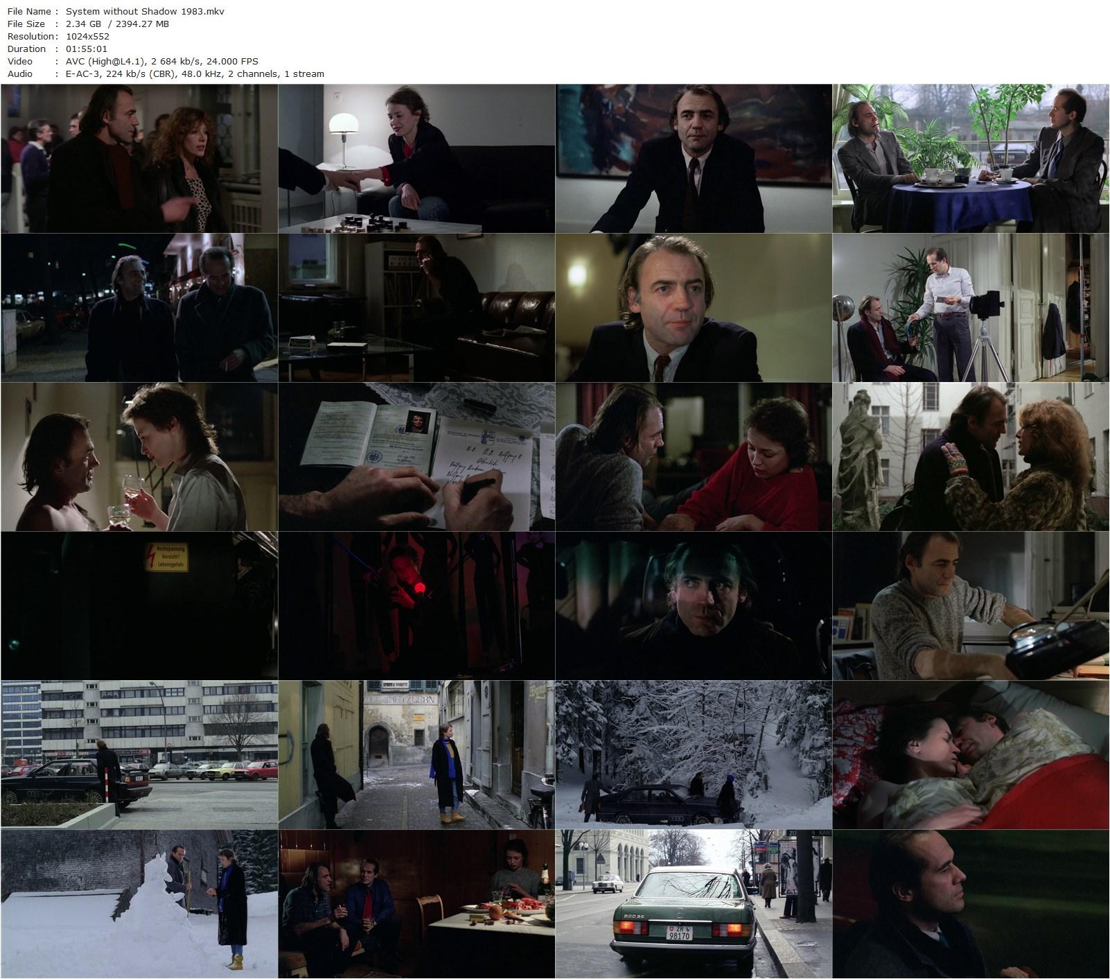 System Without Shadow AKA System ohne Schatten (1983) Rudolf Thome, Bruno Ganz, Dominique Laffin, Hanns Zischler-poster