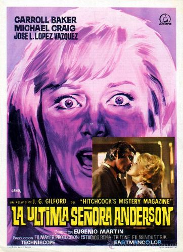 The Fourth Victim AKA La última señora Anderson (1971) Eugenio Martín, Carroll Baker, Michael Craig, Miranda Campa
