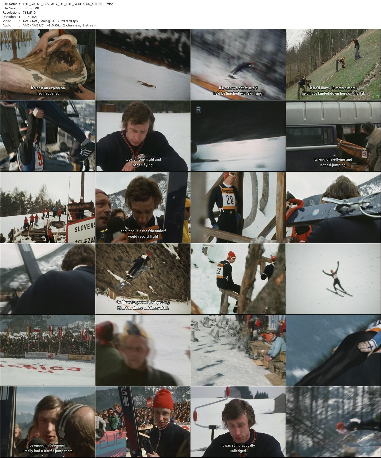 The Great Ecstasy of the Sculptor Steiner (1974) Werner Herzog, Walter Steiner-poster