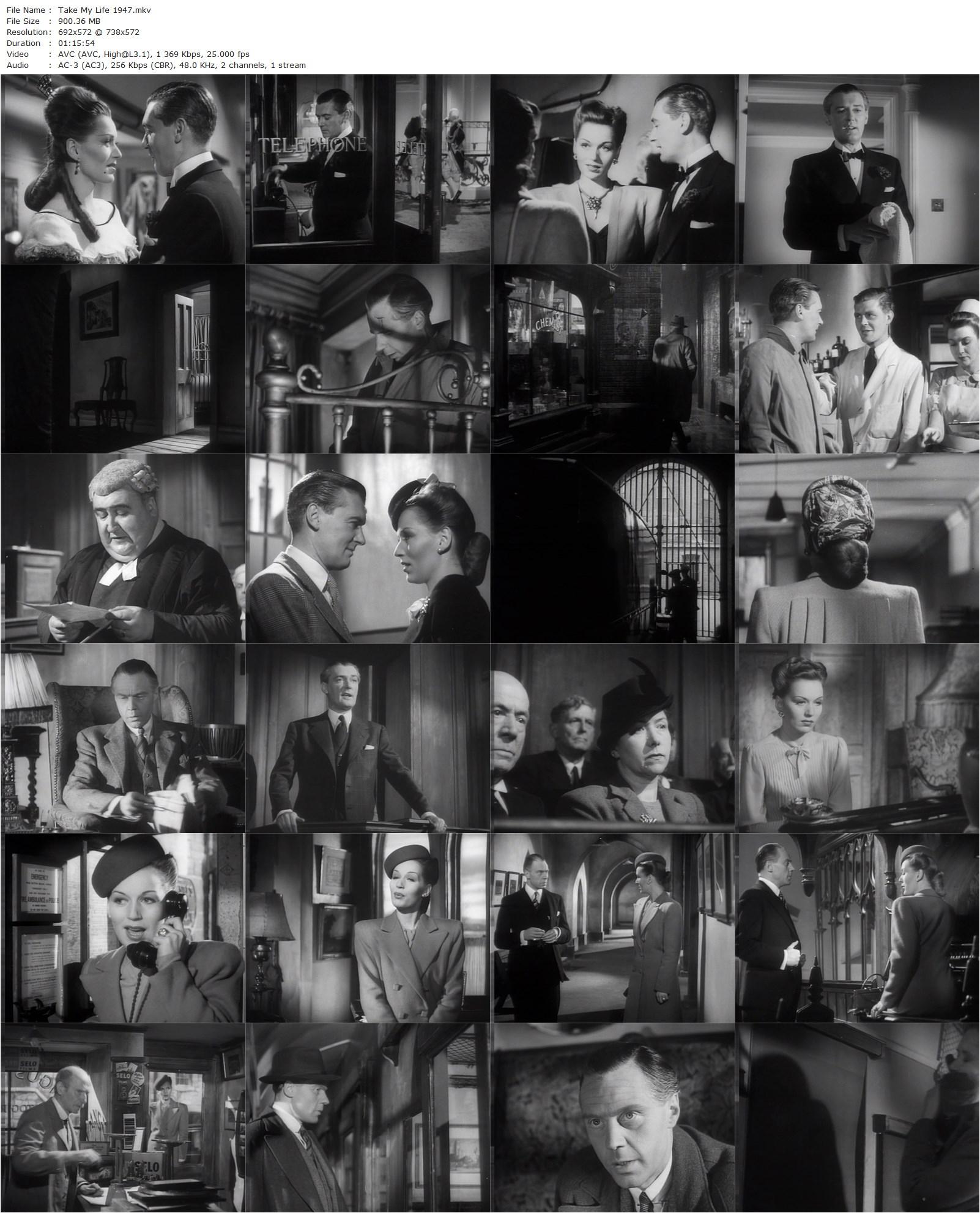 Take My Life (1947) Ronald Neame, Hugh Williams, Greta Gynt-poster