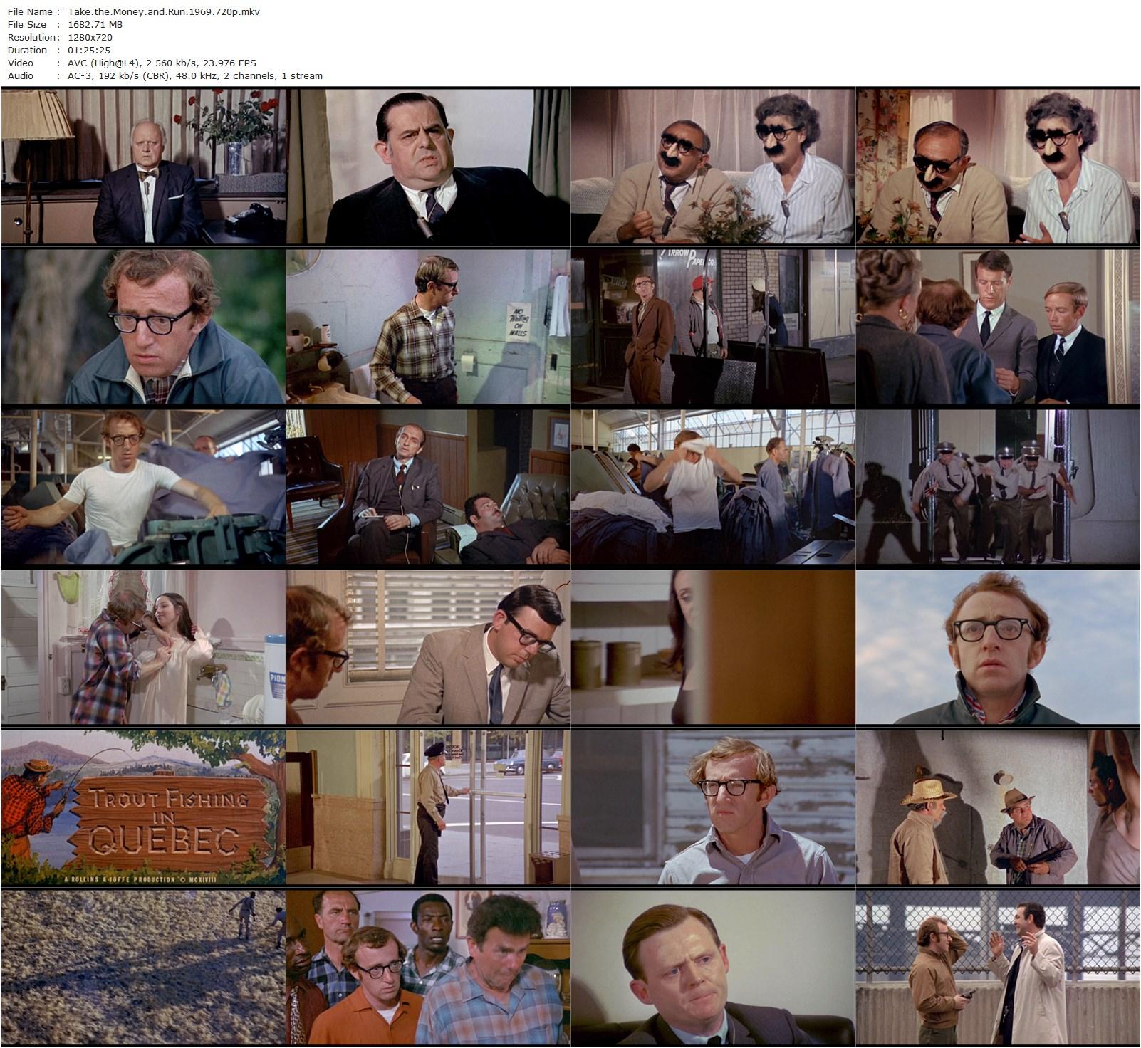 Take the Money and Run (1969) Woody Allen, Janet Margolin, Marcel Hillaire-poster