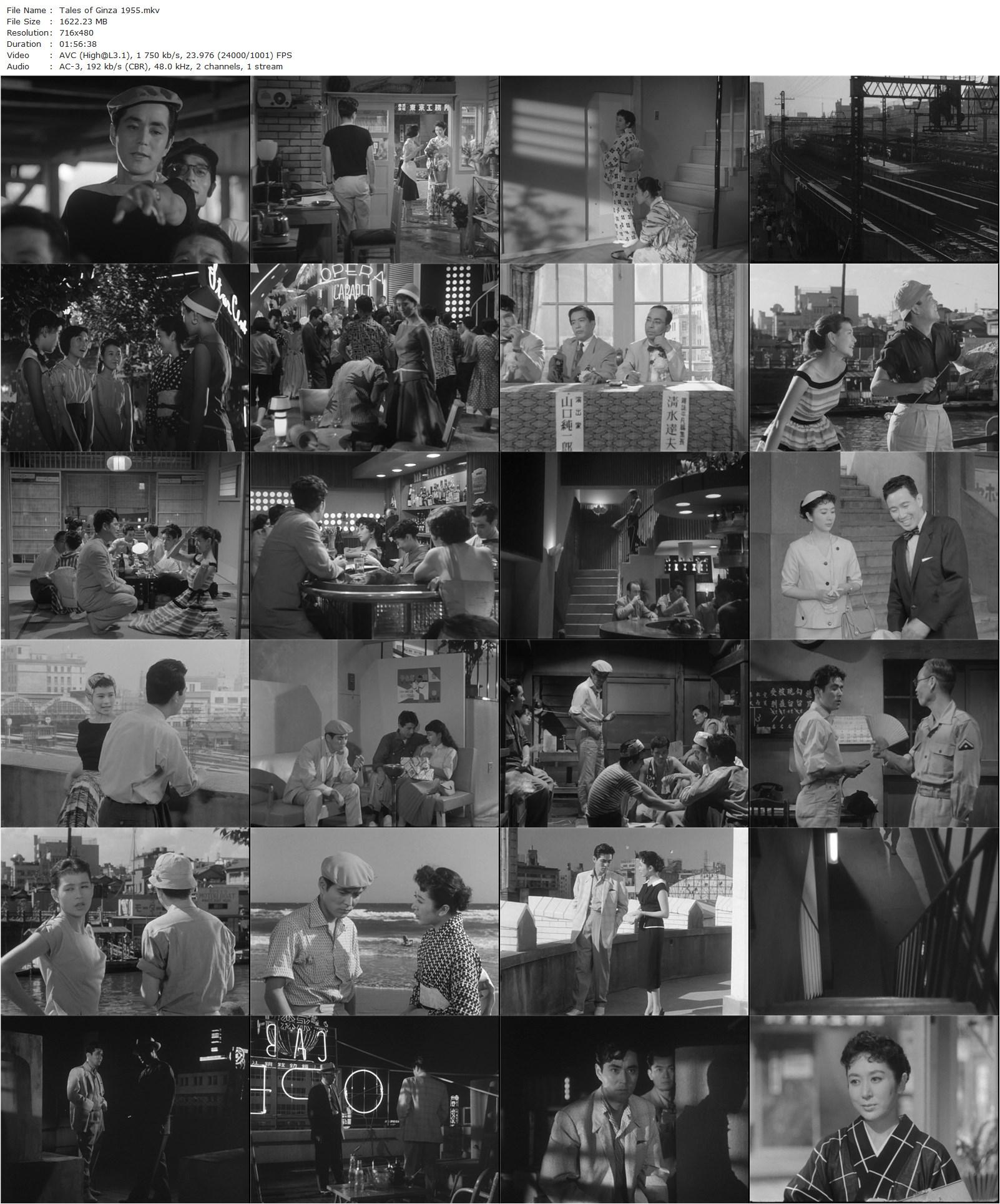 Tales of Ginza (1955) Yûzô Kawashima, Tatsuya Mihashi, Yumeji Tsukioka, Mie Kitahara-poster