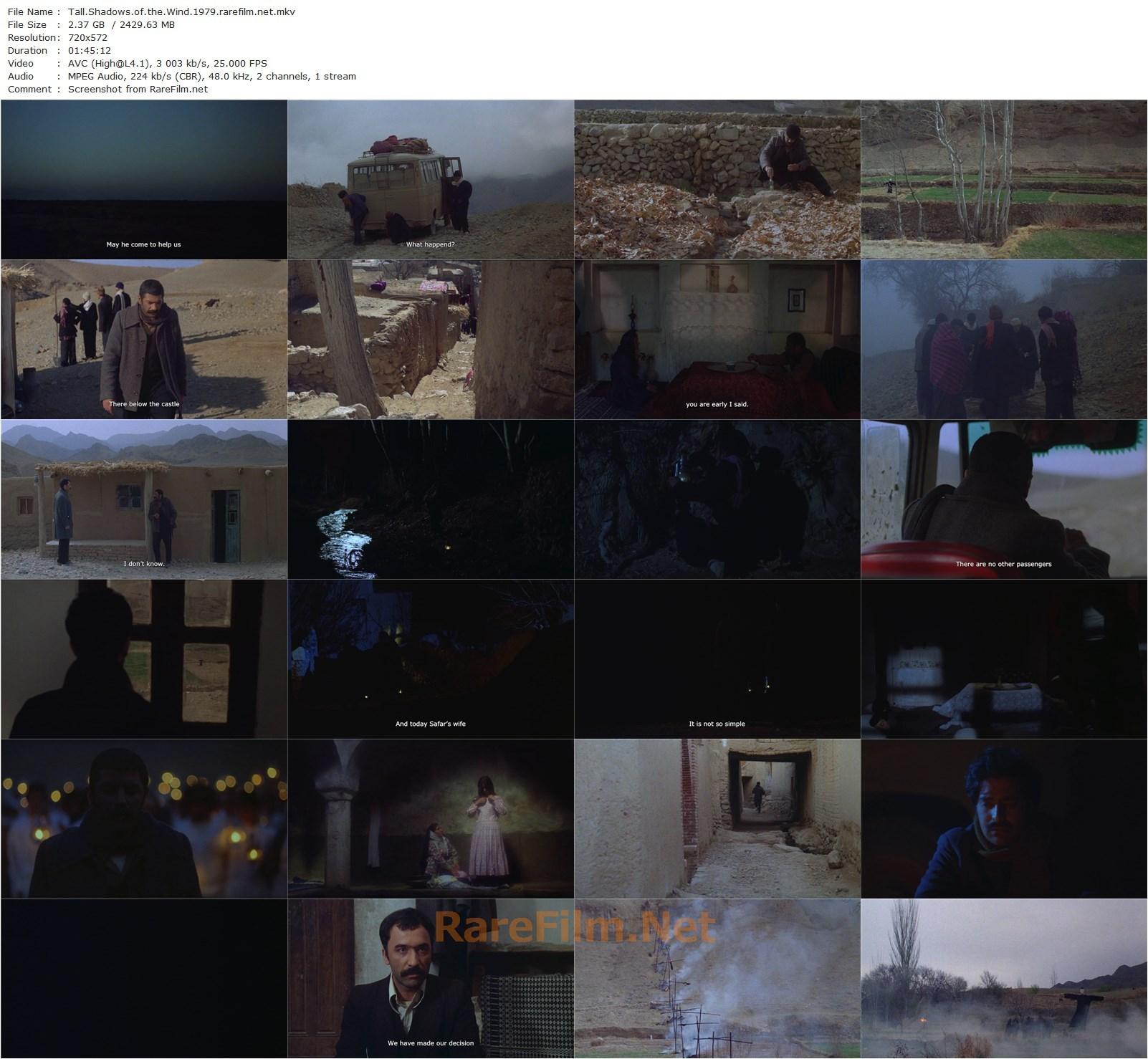 Tall Shadows of the Wind / Sayehaye bolande bad (1979) Bahman Farmanara, Faramarz Gharibian, Saeid Nickpour, Hossein Kasbian-poster