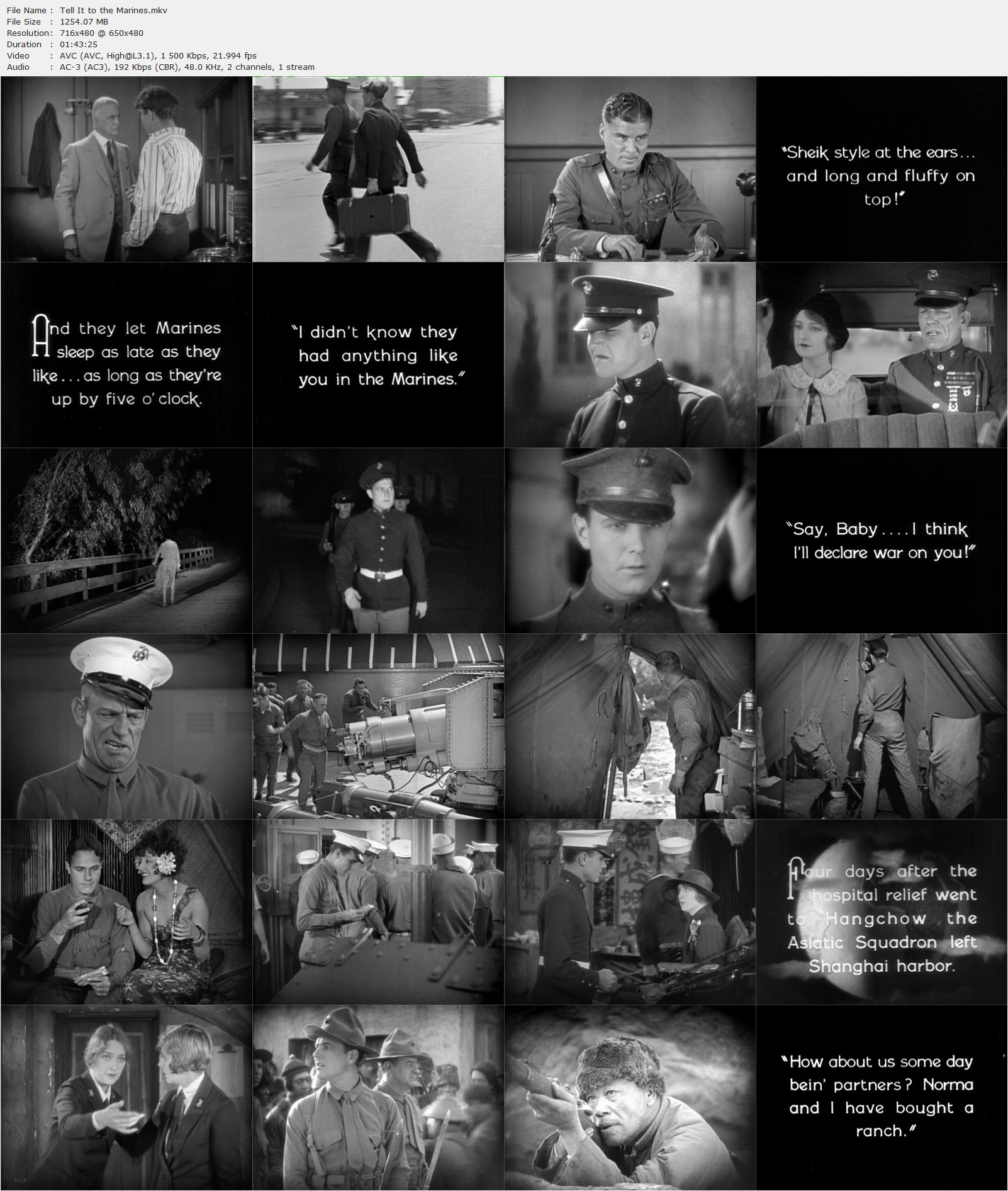 Tell It to the Marines (1926) George W. Hill, Lon Chaney, William Haines, Eleanor Boardman, Comedy, Drama, Romance, War-poster