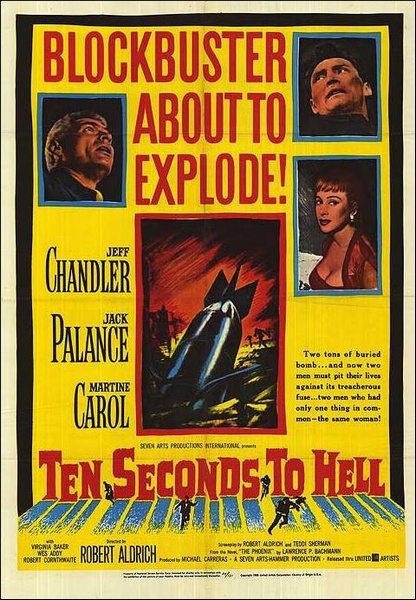 Ten Seconds to Hell (1959) Robert Aldrich, Jack Palance, Jeff Chandler, Martine Carol