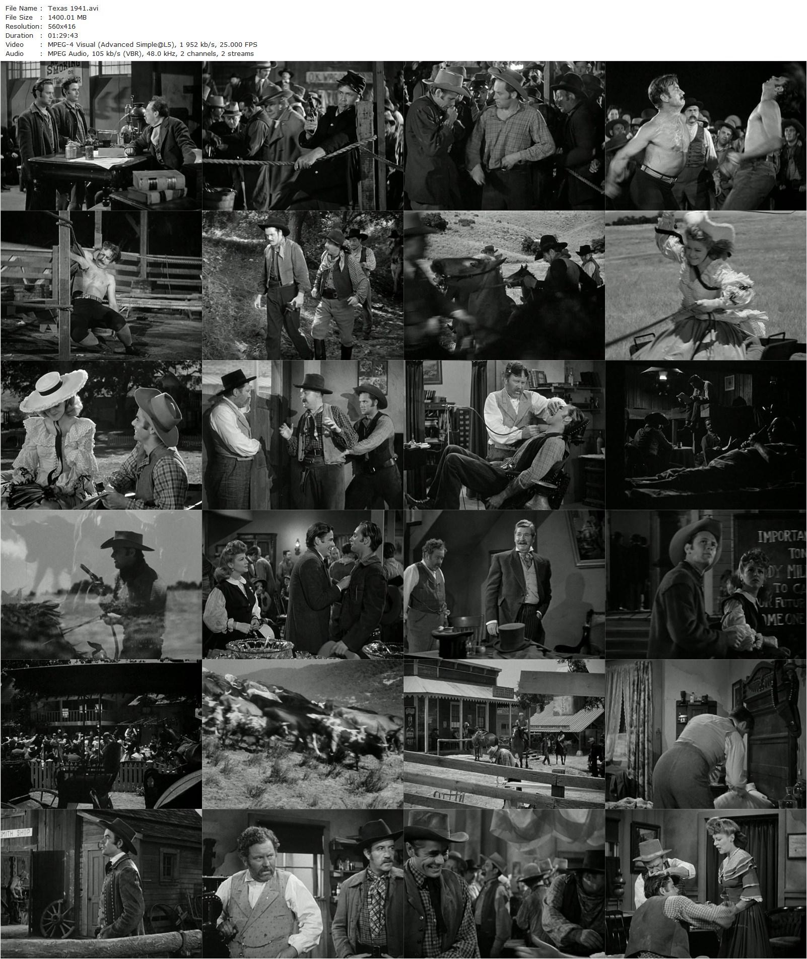 Texas (1941) George Marshall, William Holden, Glenn Ford, Claire Trevor-poster