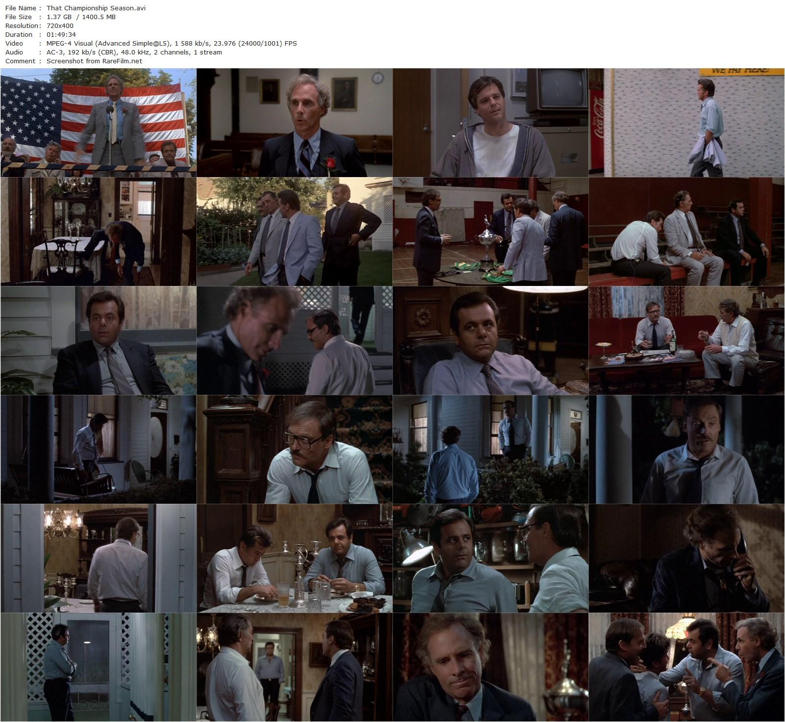 That Championship Season (1982) Jason Miller, Bruce Dern, Stacy Keach, Robert Mitchum-poster