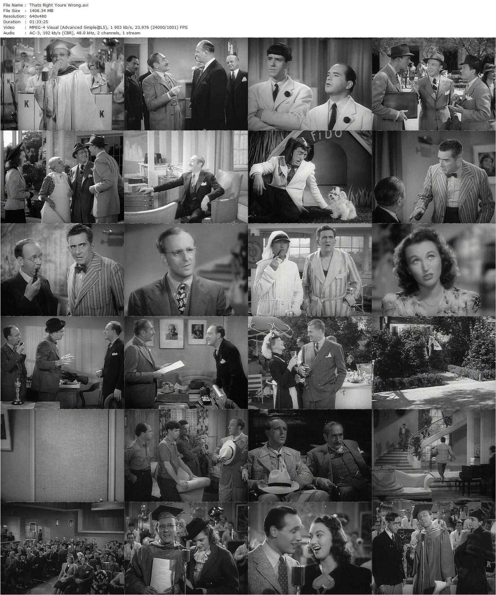 Thats Right – Youre Wrong (1939) David Butler, Kay Kyser, Adolphe Menjou, May Robson-poster