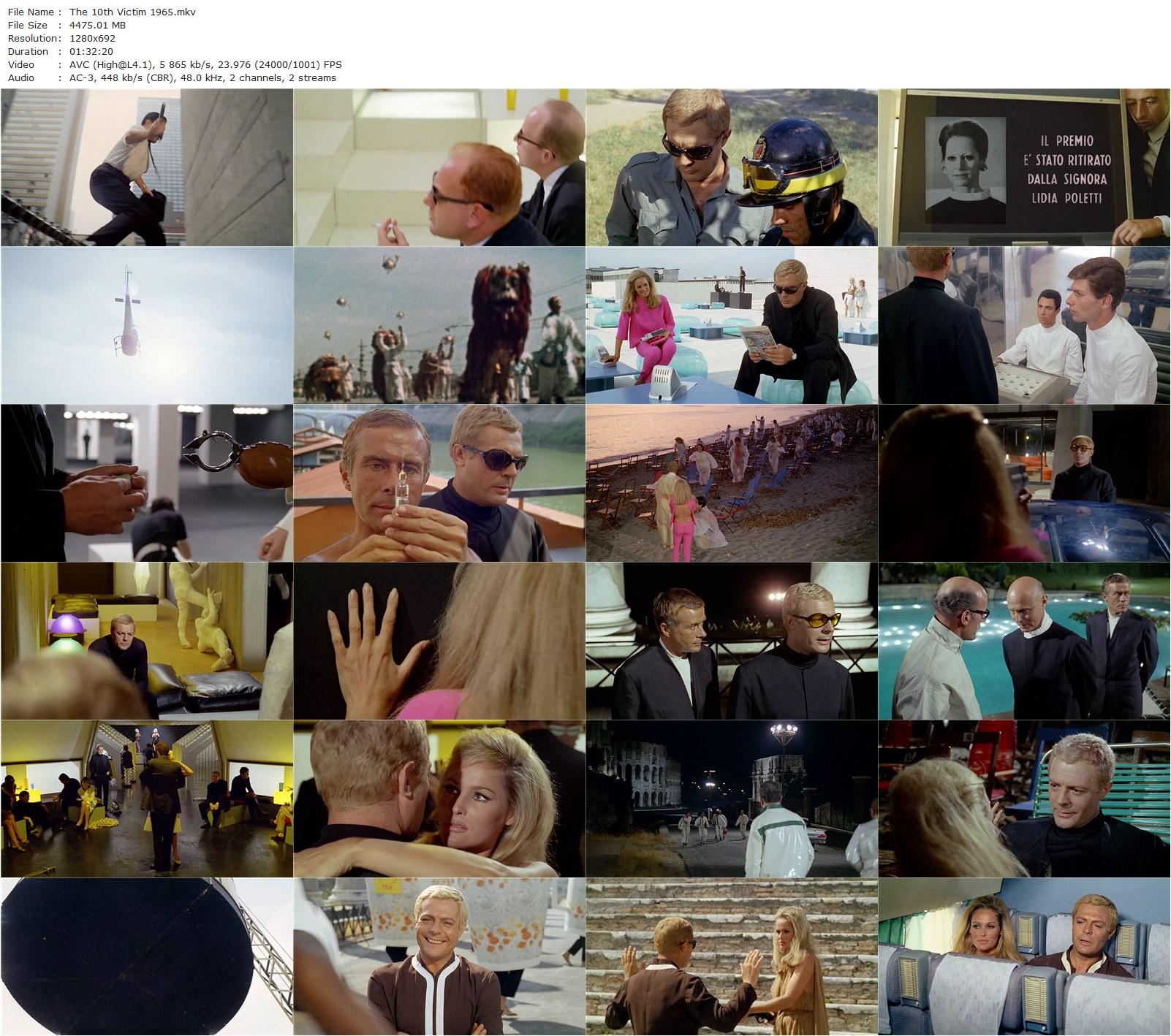 The 10th Victim AKA La decima vittima (1965) Elio Petri, Marcello Mastroianni, Ursula Andress, Elsa Martinelli-poster