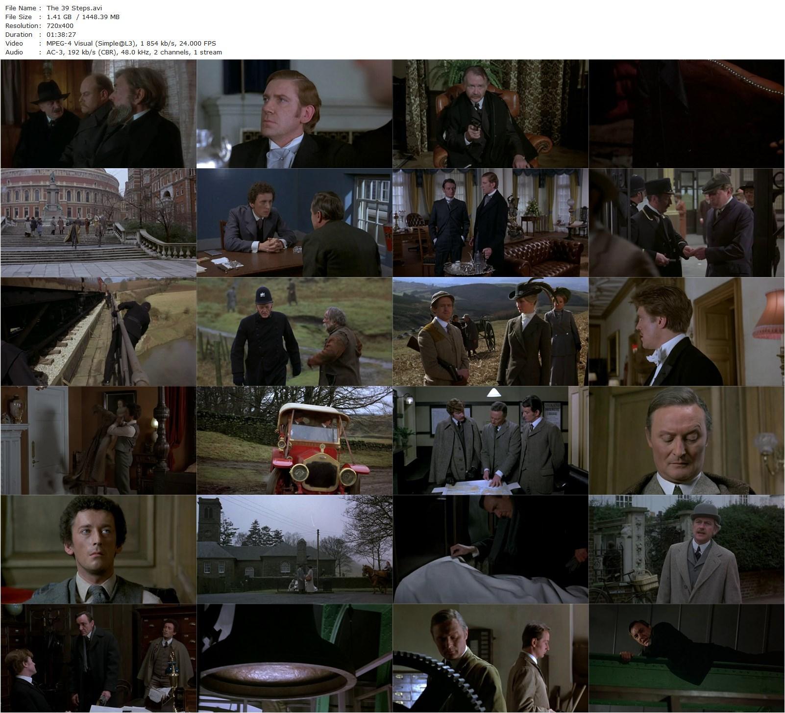 The Thirty Nine Steps (1978) Don Sharp, Robert Powell, David Warner, Eric Porter-poster