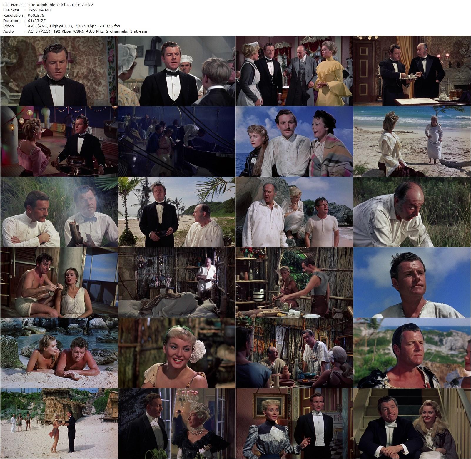 The Admirable Crichton (1957) Lewis Gilbert, Kenneth More, Diane Cilento, Cecil Parker-poster