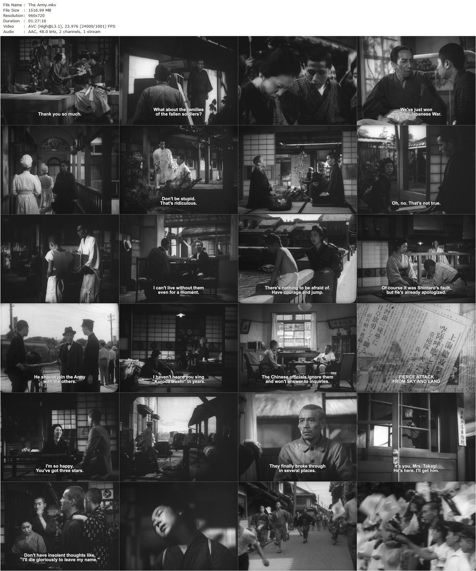 The Army AKA Rikugun (1944) Keisuke Kinoshita, Chishû Ryû, Ken Mitsuda, Kazumasa Hoshino-poster