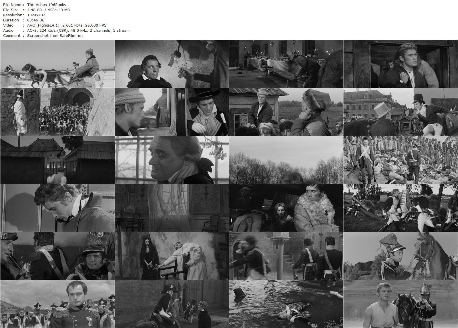 The Ashes (1965) Andrzej Wajda, Daniel Olbrychski-poster