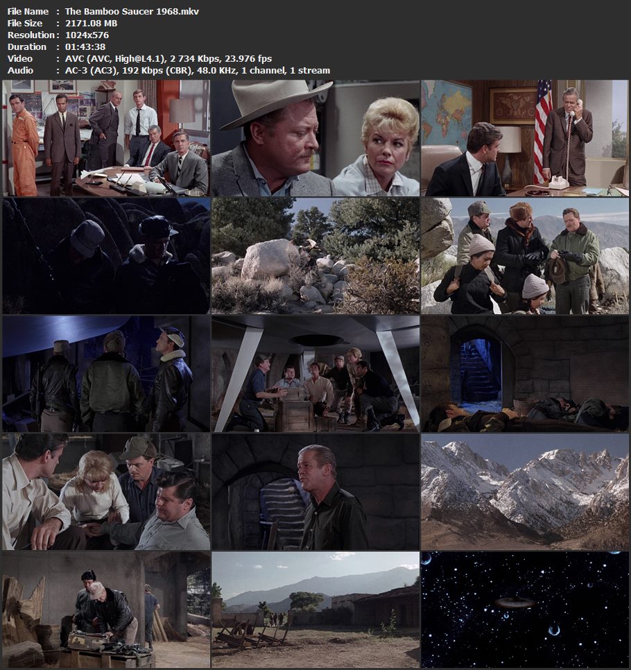 The Bamboo Saucer (1968) Frank Telford, Dan Duryea, John Ericson, Lois Nettleton, Sci-fi-poster