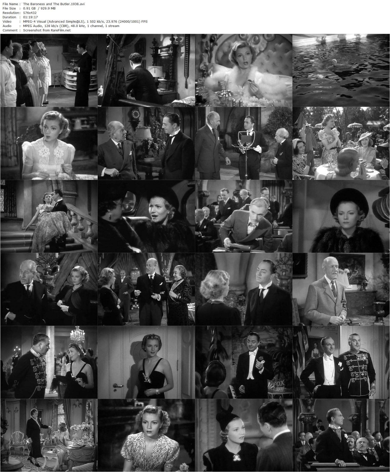 The Baroness and the Butler (1938) Walter Lang, William Powell, Annabella, Helen Westley-poster