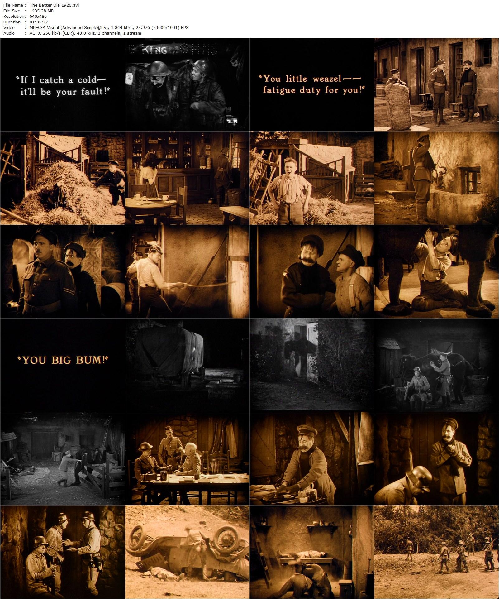 The Better ‘Ole (1926) Charles Reisner, Syd Chaplin, Harold Goodwin, Jack Ackroyd-poster