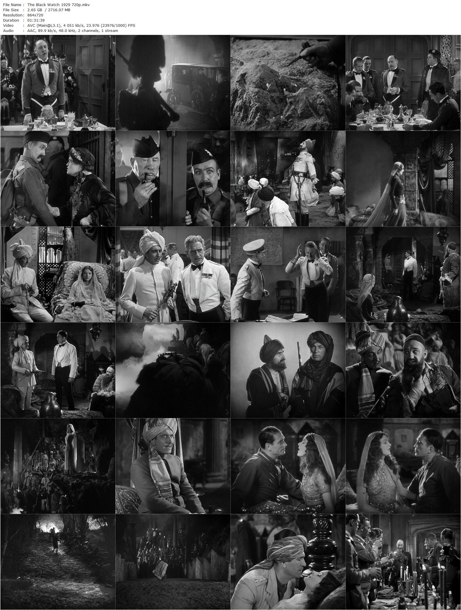 The Black Watch (1929) John Ford, Victor McLaglen, Myrna Loy, David Torrence-poster