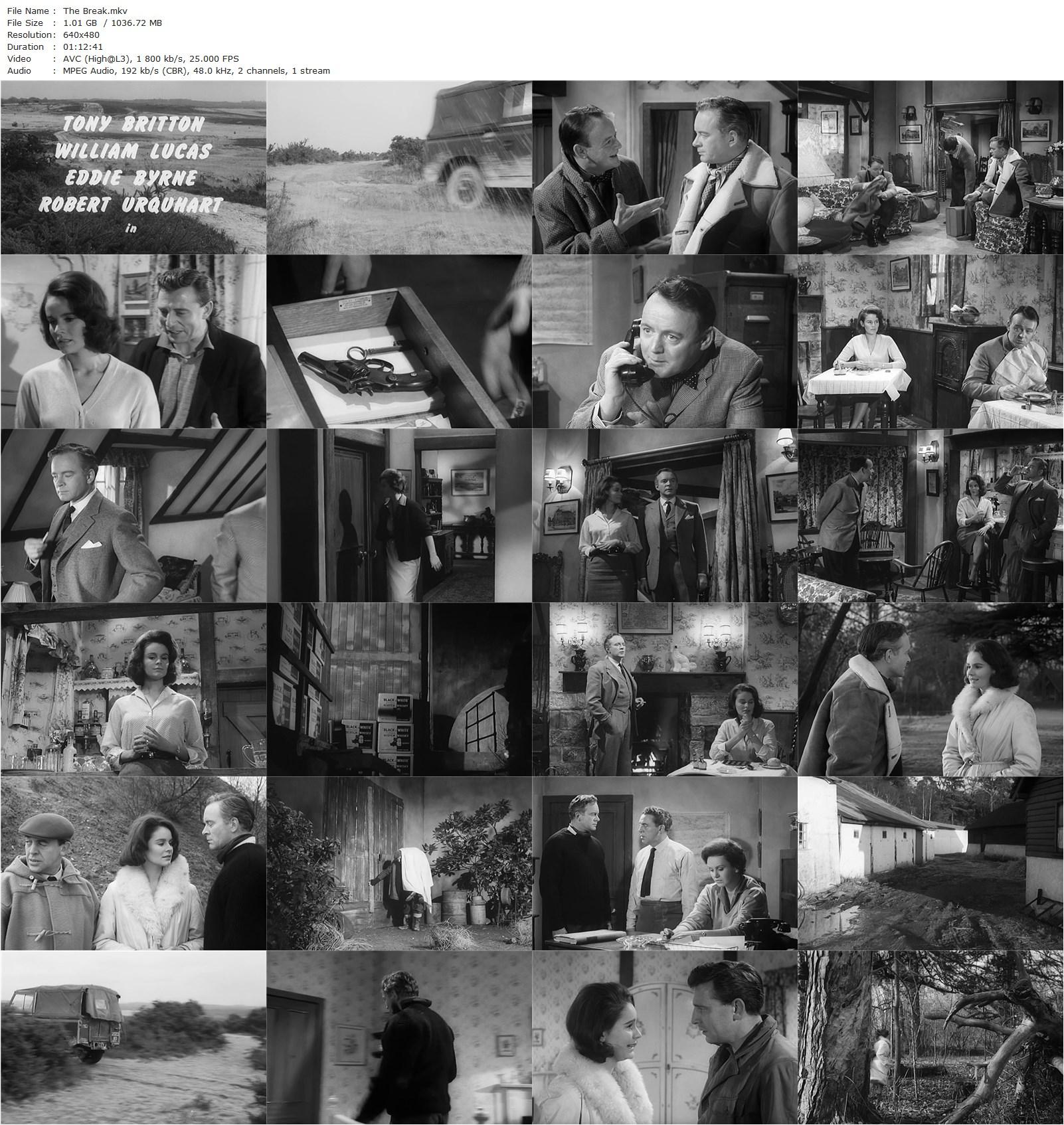 The Break (1962) Lance Comfort, Tony Britton, William Lucas, Eddie Byrne-poster