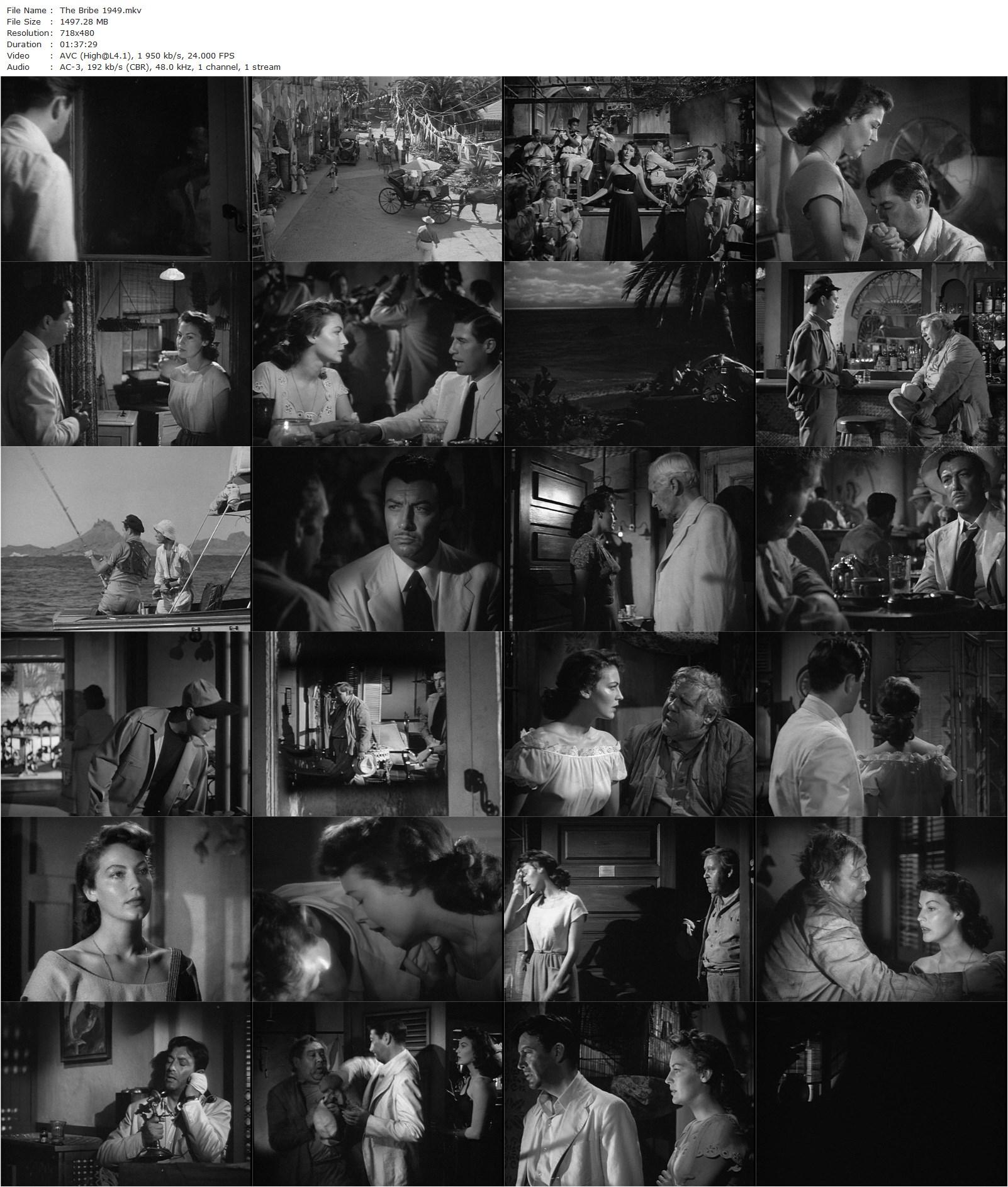 The Bribe (1949) Robert Z. Leonard, Robert Taylor, Ava Gardner, Charles Laughton-poster