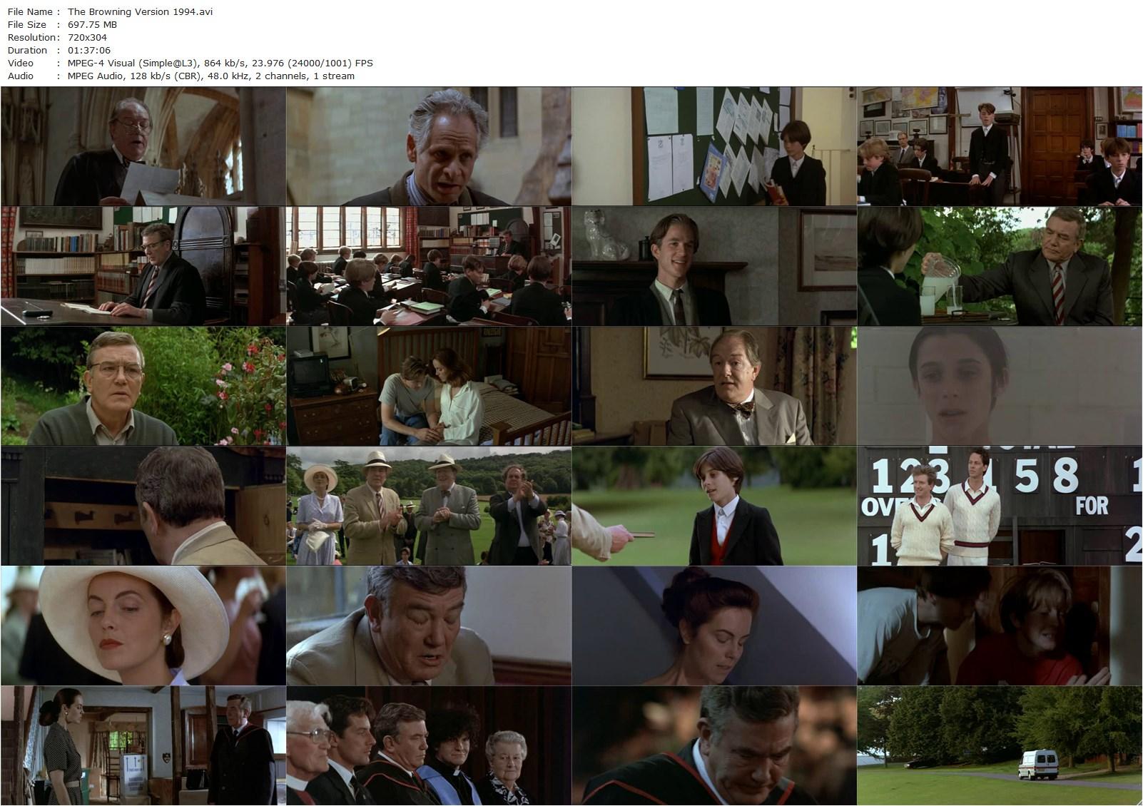 The Browning Version (1994) Mike Figgis, Albert Finney, Greta Scacchi, Matthew Modine-poster