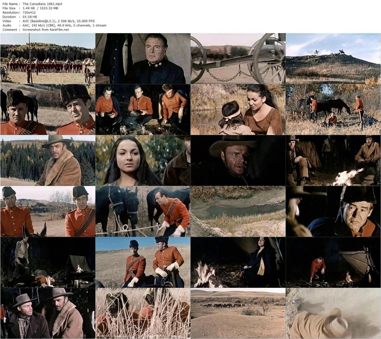 The Canadians (1961) Burt Kennedy, Robert Ryan, John Dehner, Torin Thatcher-poster