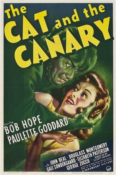 The Cat and the Canary (1939) Elliott Nugent, Bob Hope, Paulette Goddard, John Beal, Comedy, Horror, Mystery, Thriller