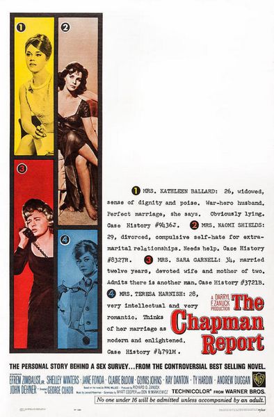 The Chapman Report (1962) George Cukor, Efrem Zimbalist Jr., Shelley Winters, Jane Fonda, Drama, Romance