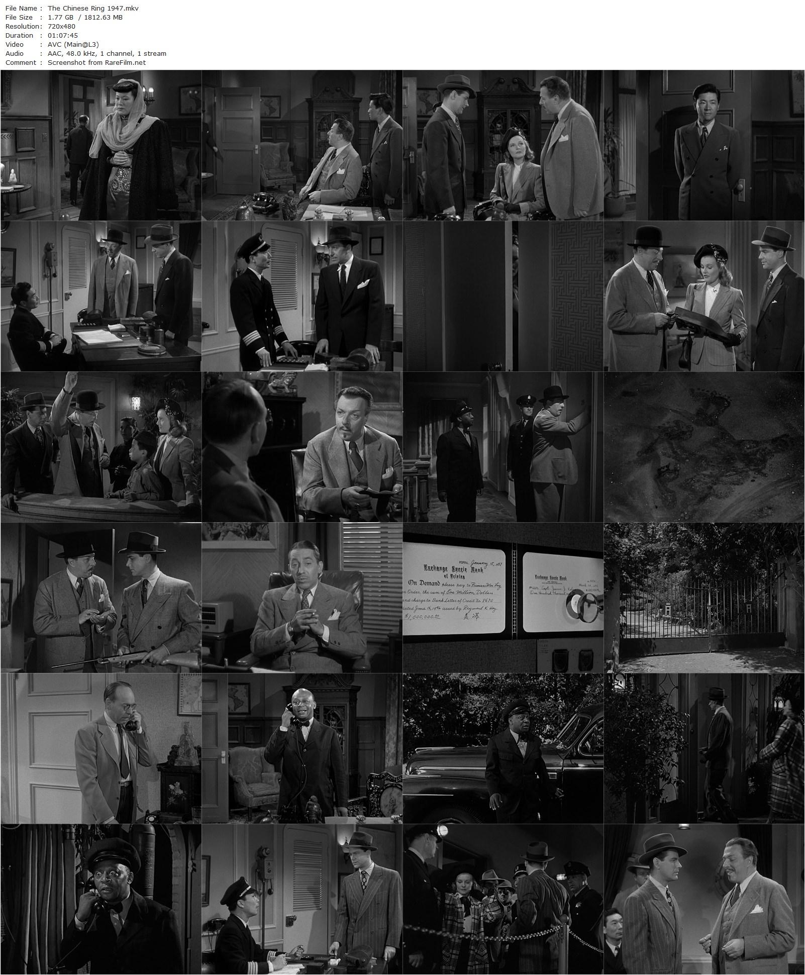 The Chinese Ring (1947) William Beaudine, Roland Winters, Warren Douglas, Mantan Moreland-poster