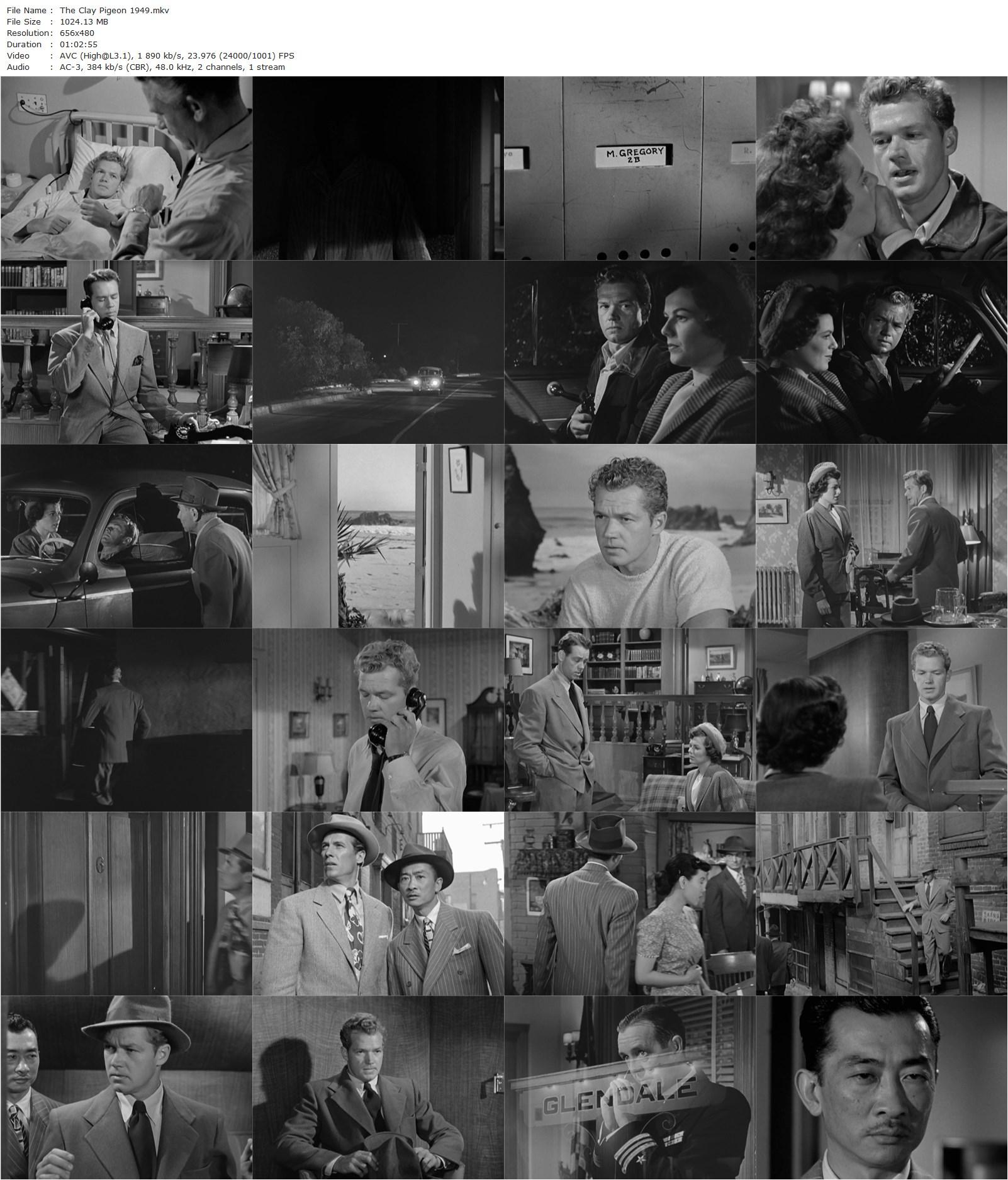 The Clay Pigeon (1949) Richard Fleischer, Bill Williams, Barbara Hale, Richard Quine-poster