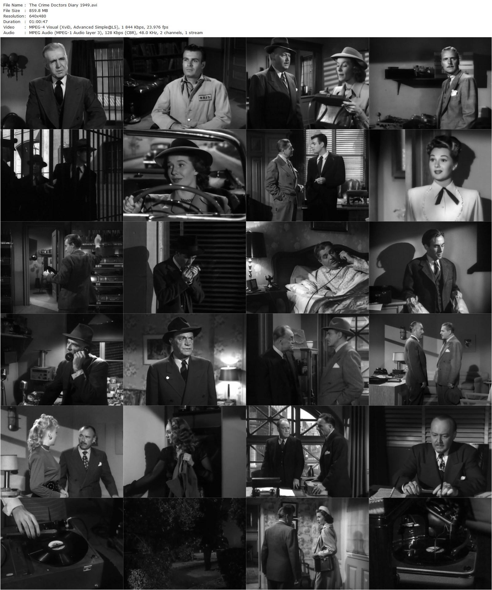 The Crime Doctor’s Diary (1949) Seymour Friedman, Warner Baxter, Stephen Dunne, Lois Maxwell-poster