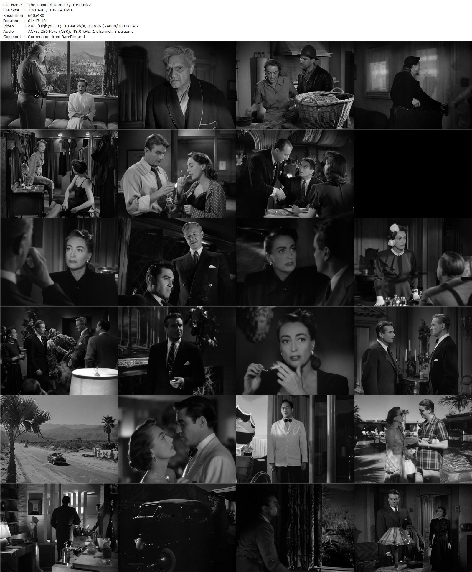 The Damned Don’t Cry (1950) Vincent Sherman, Joan Crawford, David Brian, Steve Cochran-poster