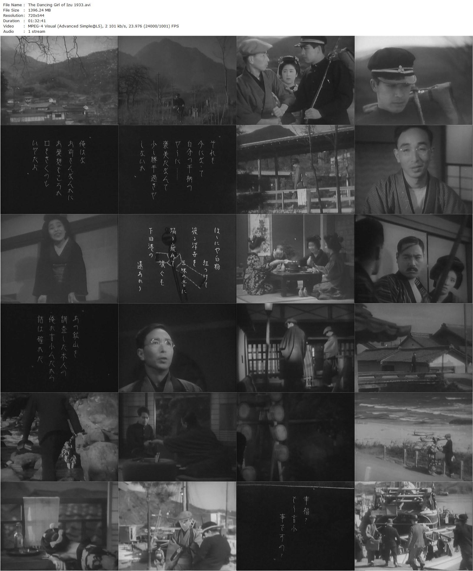 The Dancing Girl of Izu / Koi no hana saku Izu no odoriko (1933) Heinosuke Gosho, Kinuyo Tanaka, Den Ohinata, Tokuji Kobayashi-poster