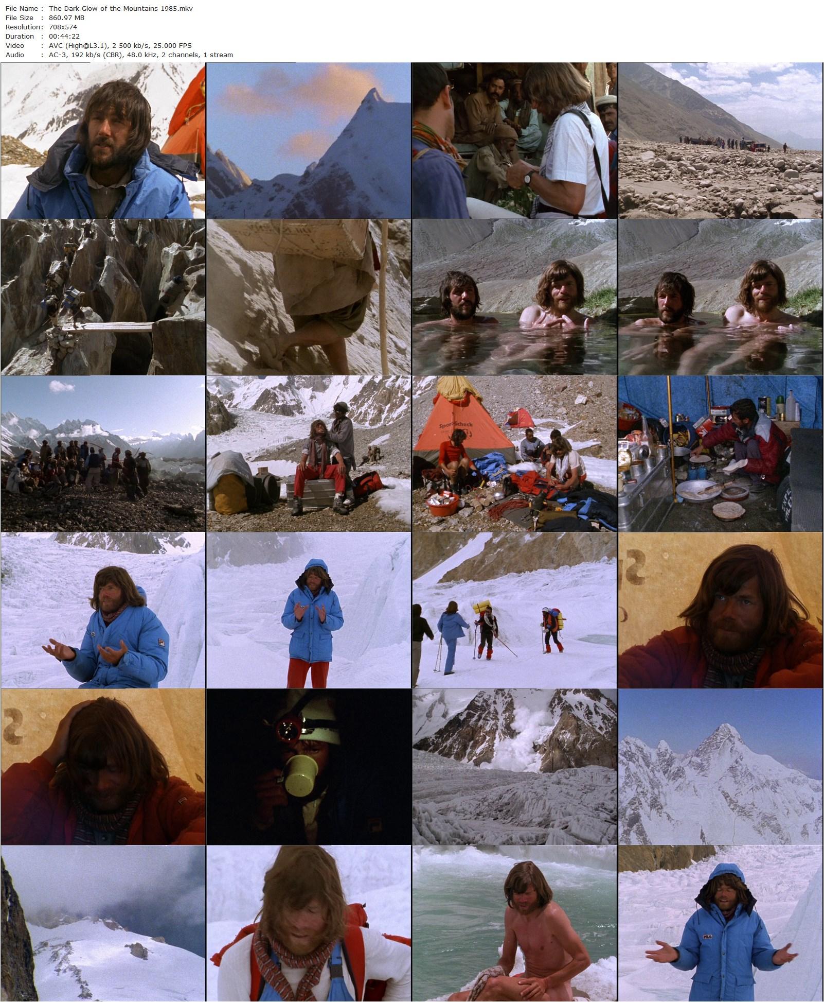 The Dark Glow of the Mountains AKA Gasherbrum – Der leuchtende Berg (1985) Werner Herzog, Reinhold Messner, Hans Kammerlander-poster