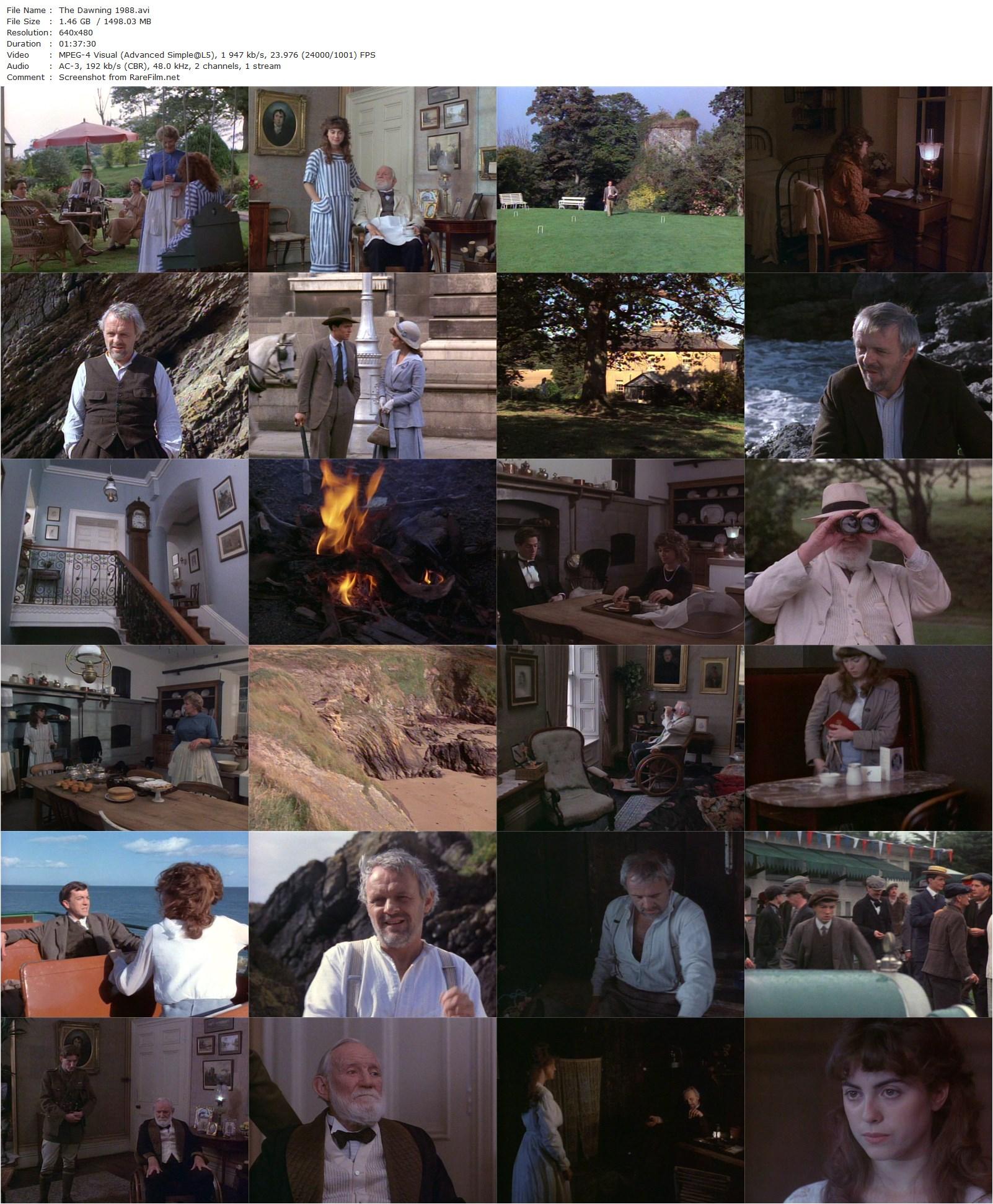 The Dawning (1988) Robert Knights, Anthony Hopkins, Rebecca Pidgeon, Jean Simmons-poster