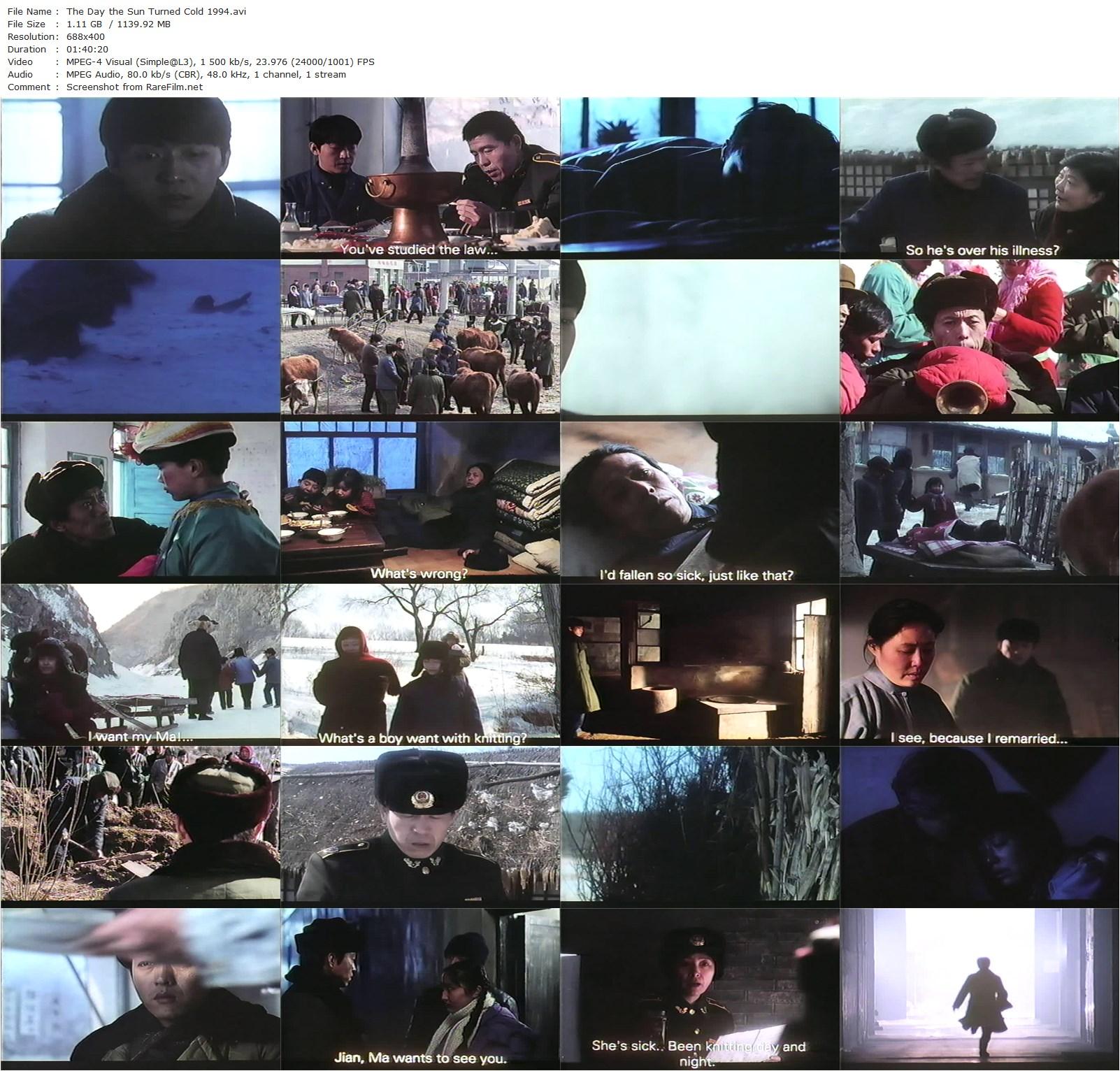 The Day the Sun Turned Cold / Tian guo ni zi (1994) Ho Yim, Gaowa Siqin, Chung-Hua Tou, Jingwu Ma-poster