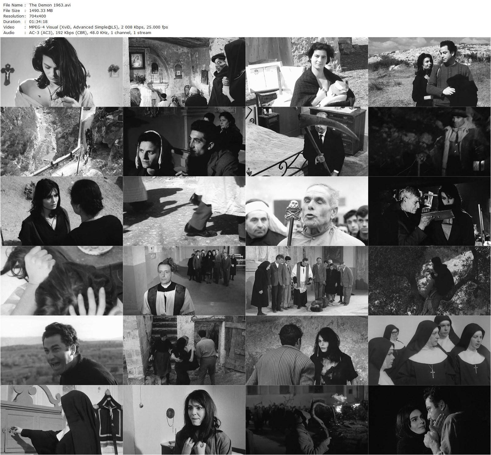 The Demon (1963) Brunello Rondi, Daliah Lavi, Frank Wolff, Anna María Aveta-poster