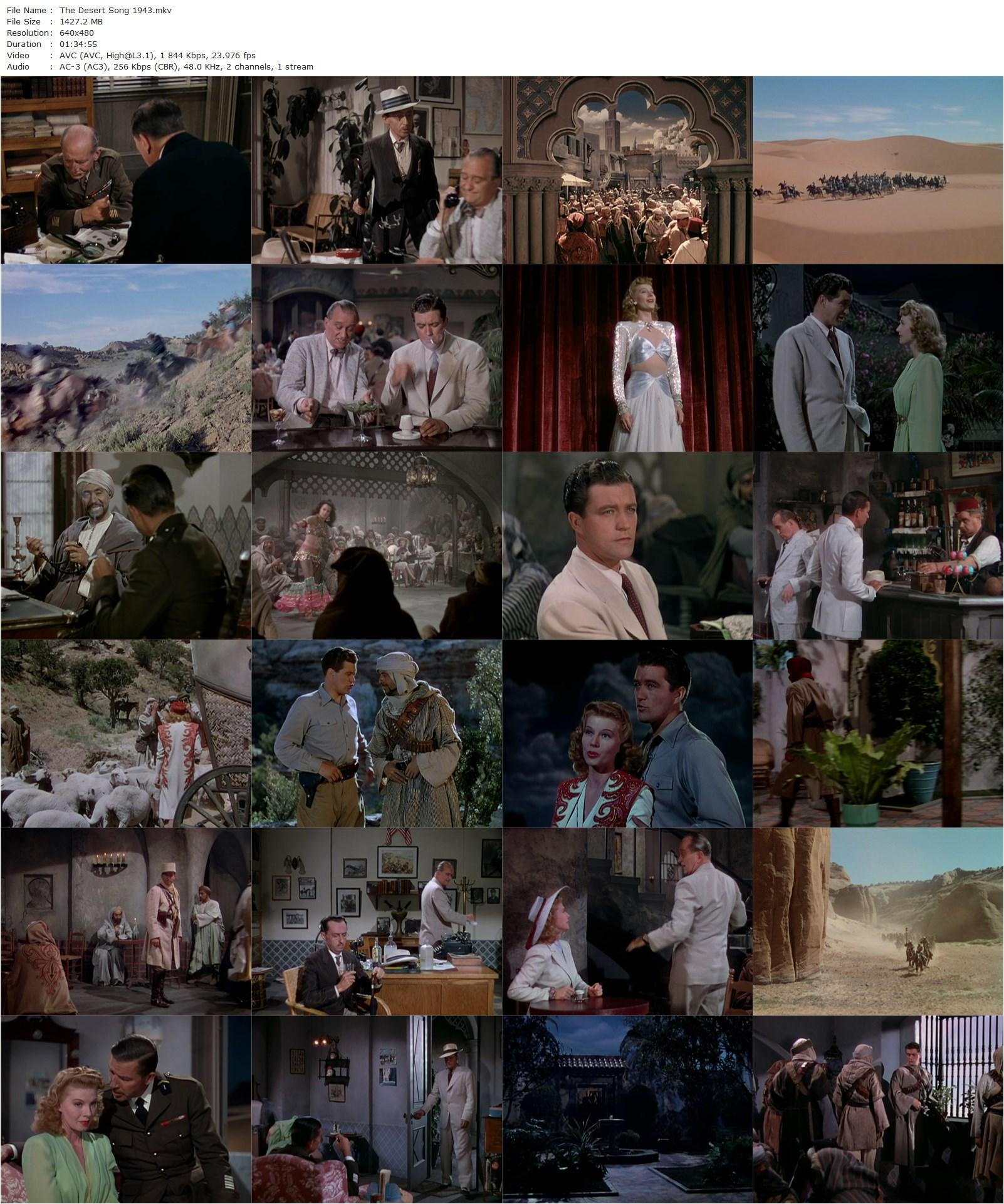 The Desert Song (1943) Robert Florey, Dennis Morgan, Irene Manning, Bruce Cabot-poster