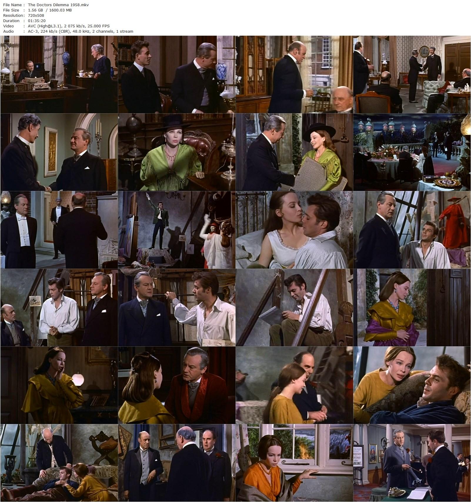 The Doctor’s Dilemma (1958) Anthony Asquith, Leslie Caron, Dirk Bogarde, Alastair Sim-poster