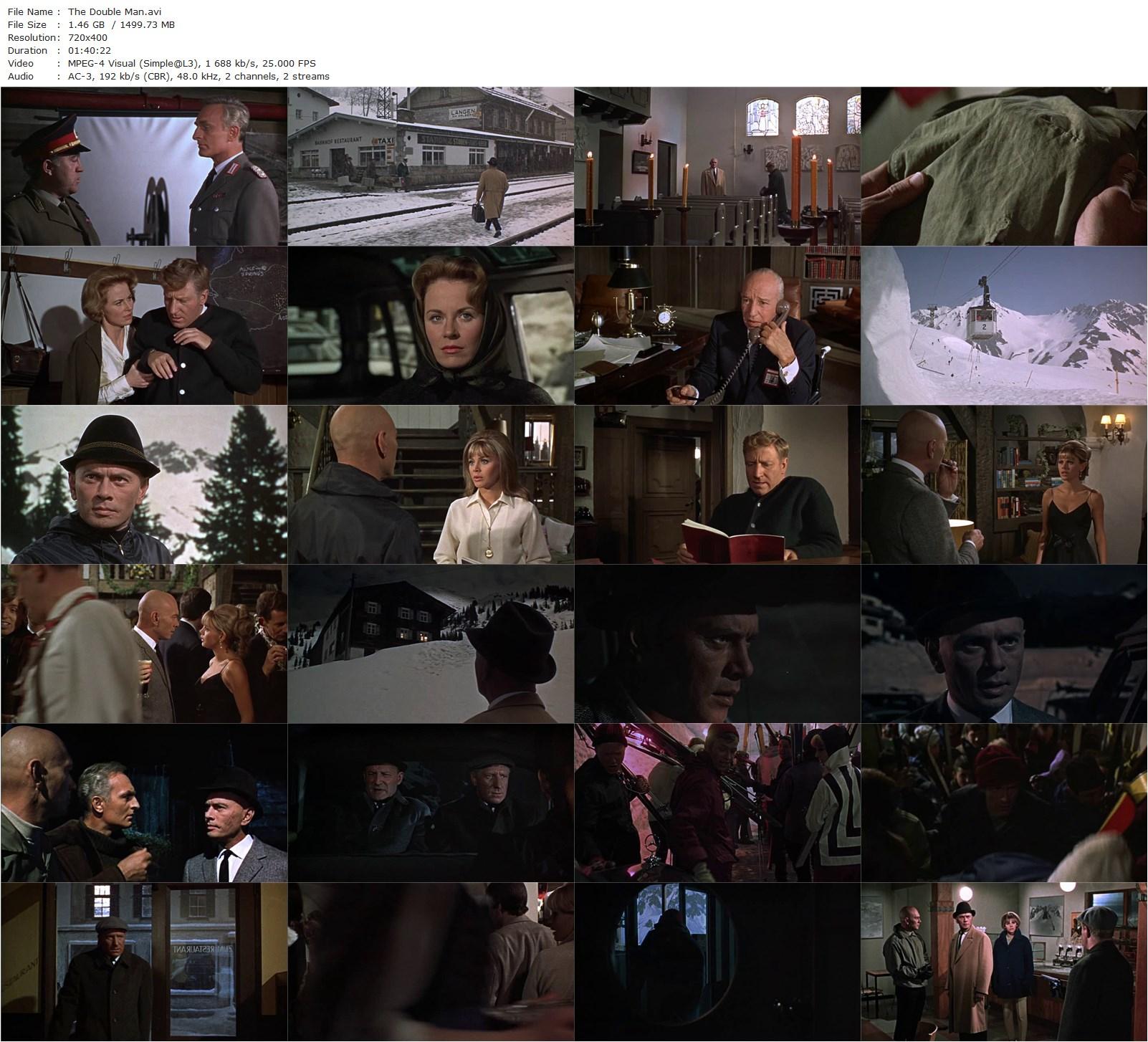 The Double Man (1967) Franklin J. Schaffner, Yul Brynner, Britt Ekland, Clive Revill-poster