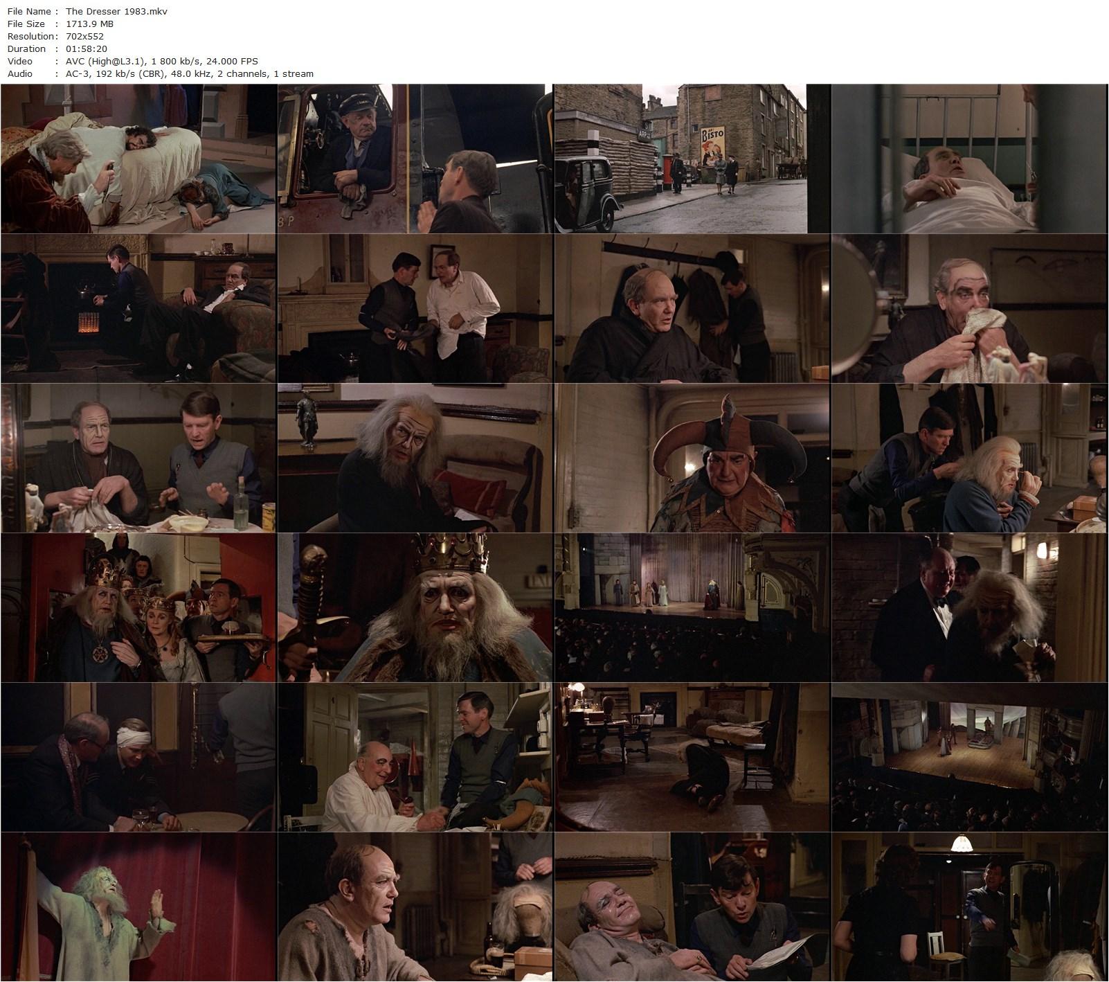 The Dresser (1983) Peter Yates, Albert Finney, Tom Courtenay, Edward Fox-poster