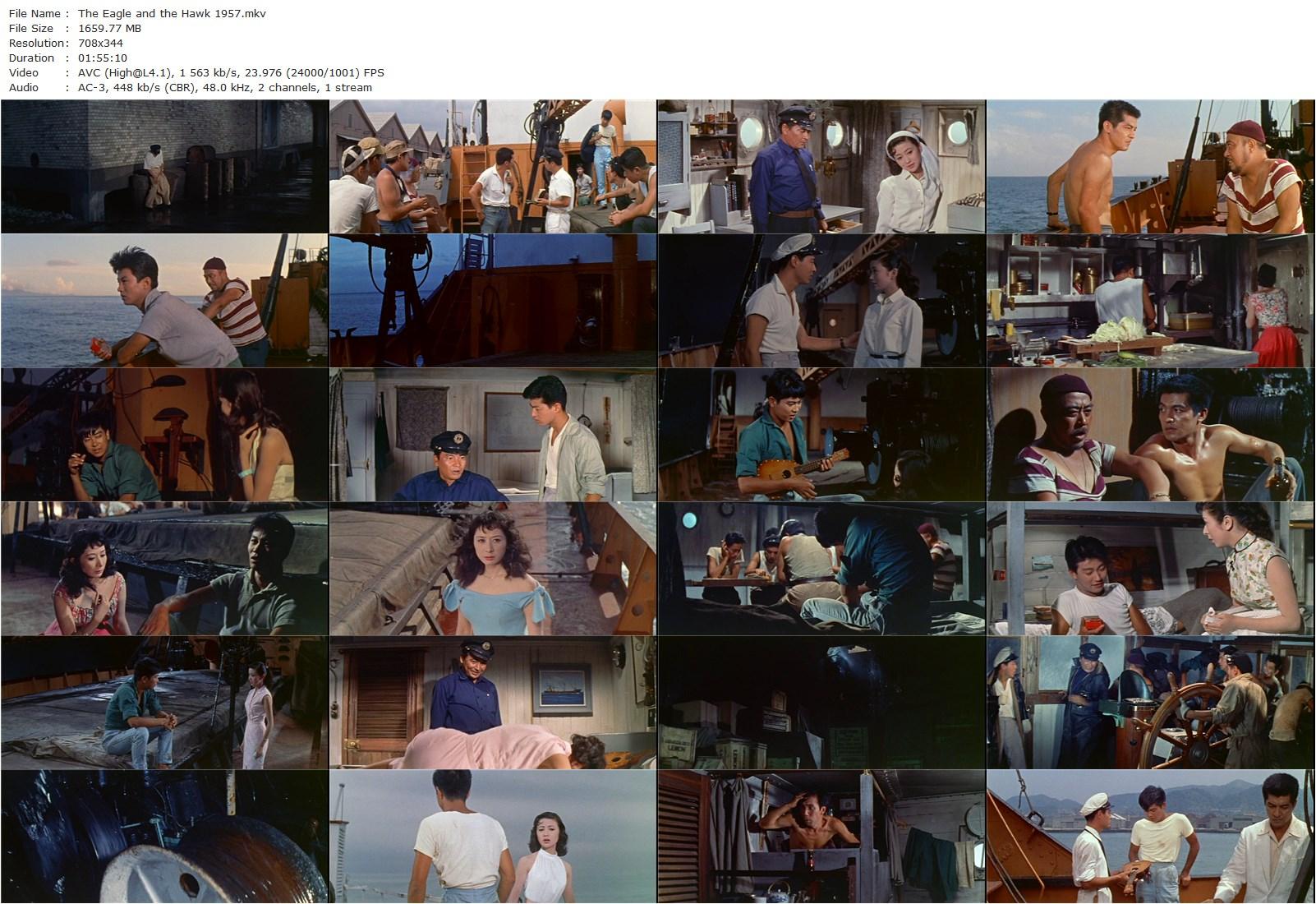 The Eagle and the Hawk AKA Washi to taka (1957) Umetsugu Inoue, Yûjirô Ishihara, Rentarô Mikuni, Ruriko Asaoka-poster