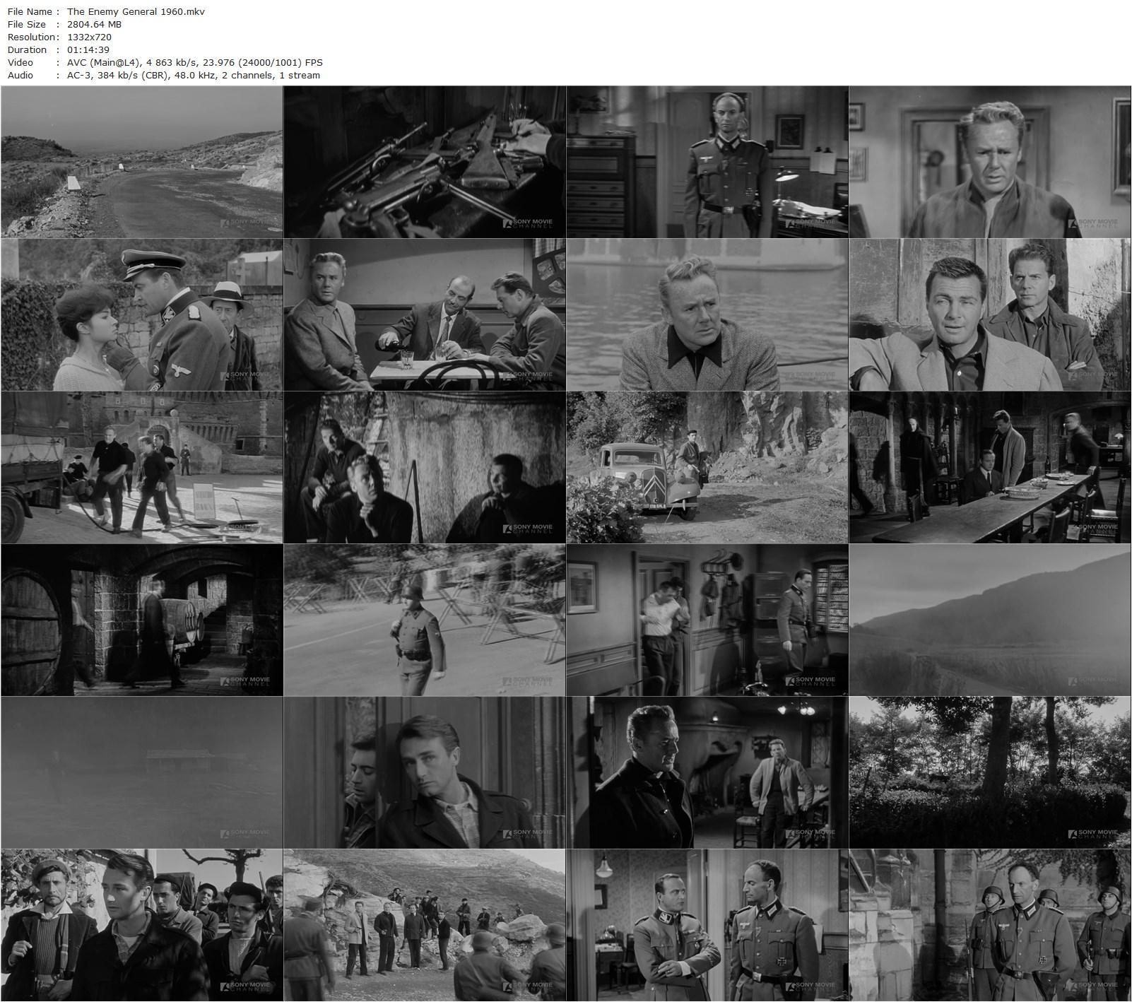 The Enemy General (1960) George Sherman, Van Johnson, Jean-Pierre Aumont, Dany Carrel-poster