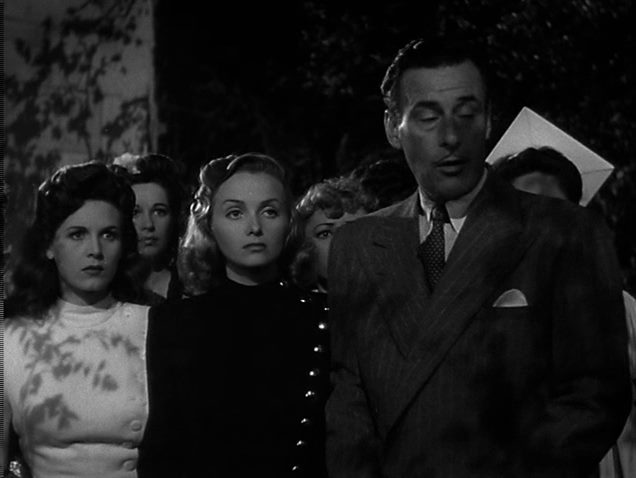 The Falcon and the Co-eds (1943) William Clemens, Tom Conway, Jean Brooks, Rita Corday-poster