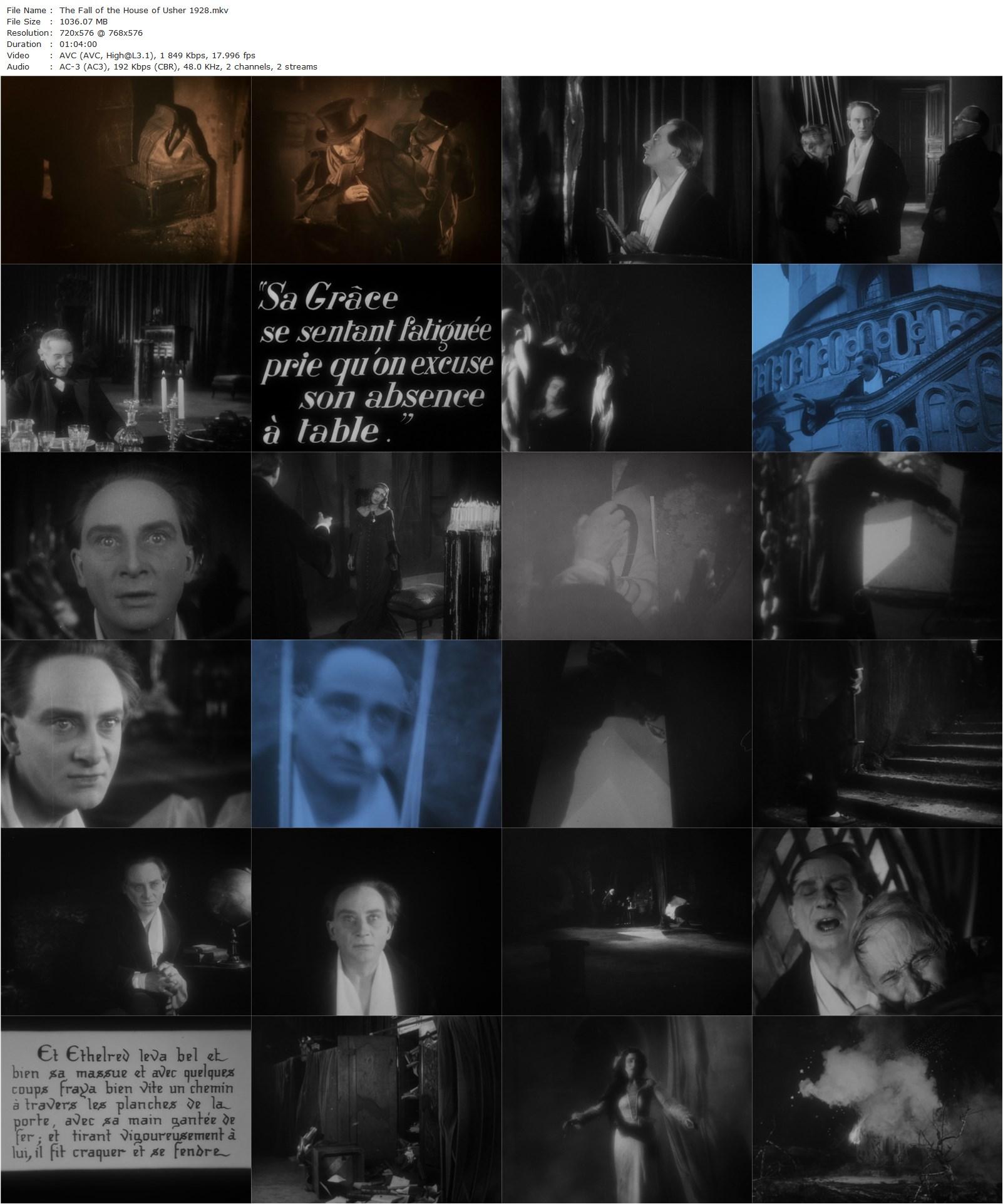 The Fall of the House of Usher (1928) Jean Epstein, Jean Debucourt, Marguerite Gance, Charles Lamy-poster