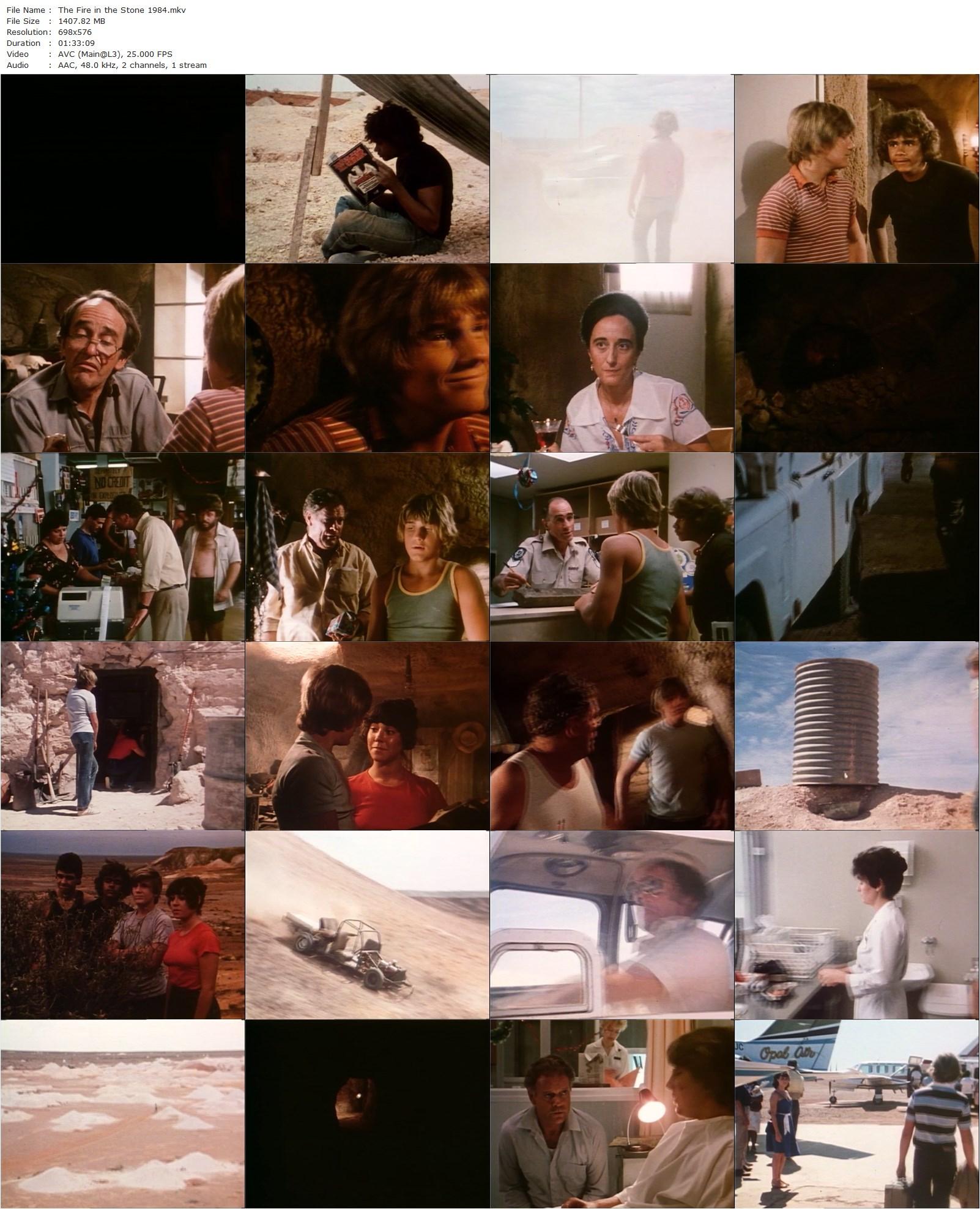 The Fire in the Stone (1984) Gary Conway, Alan Cassell, Paul Smith, Ray Meagher-poster