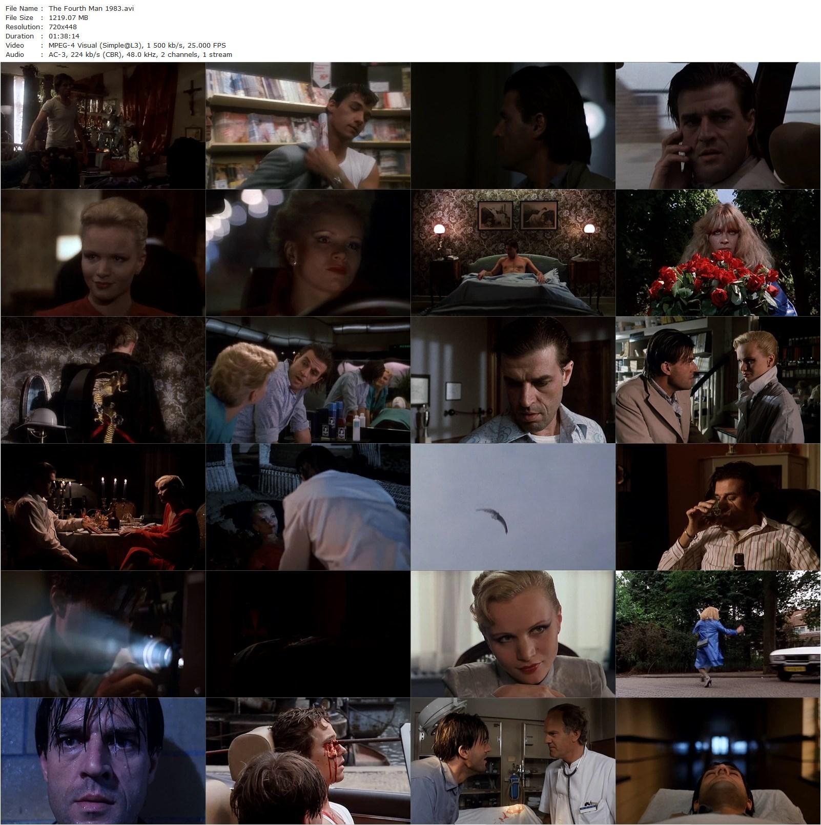 The 4th Man AKA De vierde man (1983) Paul Verhoeven, Jeroen Krabbé, Renée Soutendijk, Thom Hoffman-poster