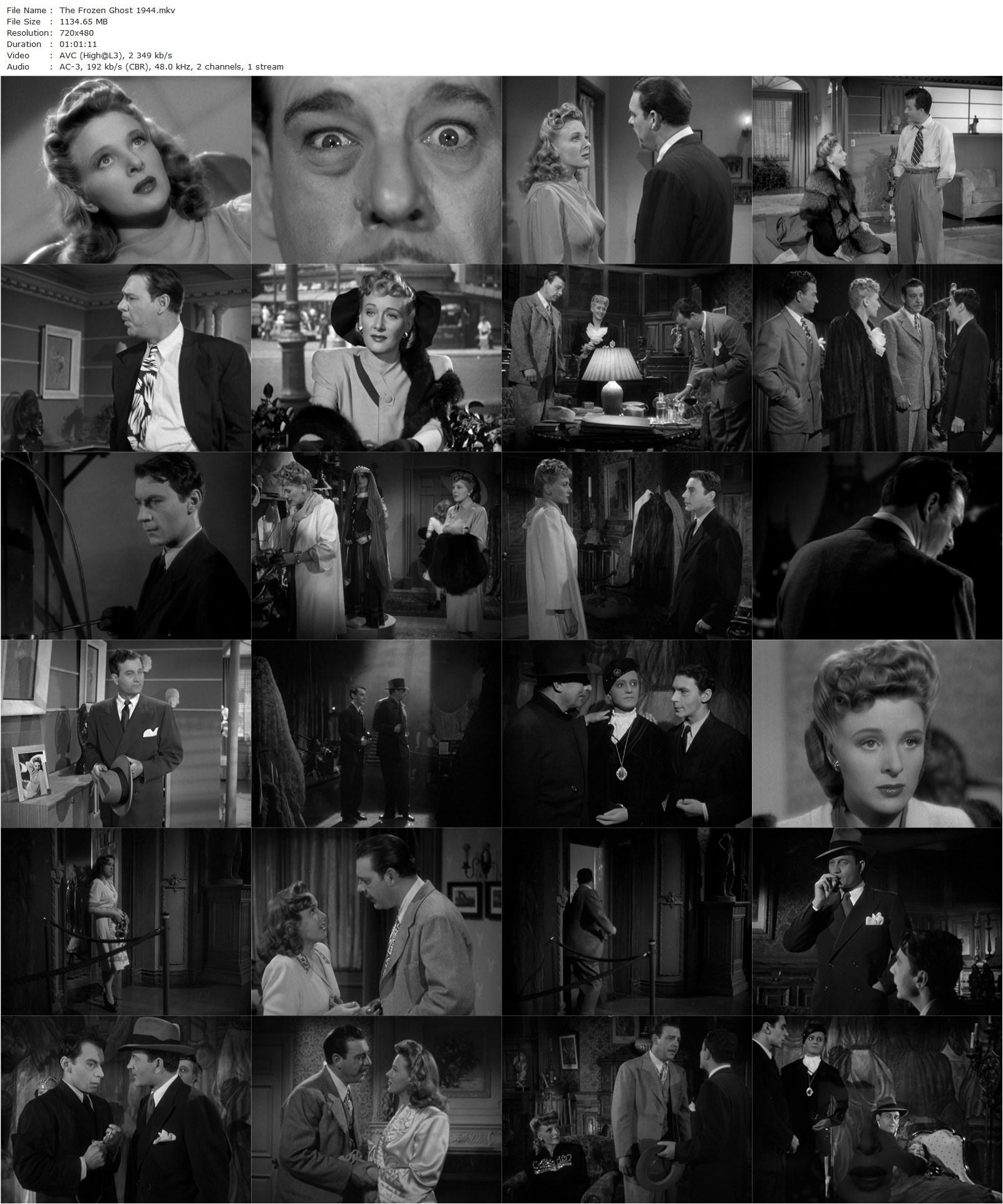 The Frozen Ghost (1945) Harold Young, Lon Chaney Jr., Evelyn Ankers, Milburn Stone-poster